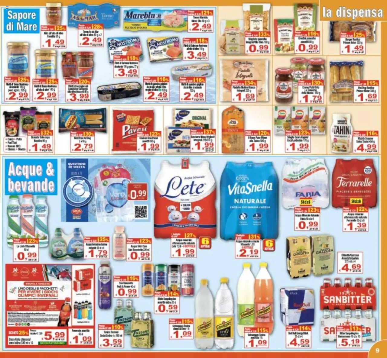Volantino CTS del 17.10.2025 | Pagina: 9 | Prodotti: Pane, Chinotto, Tonno, Acqua minerale