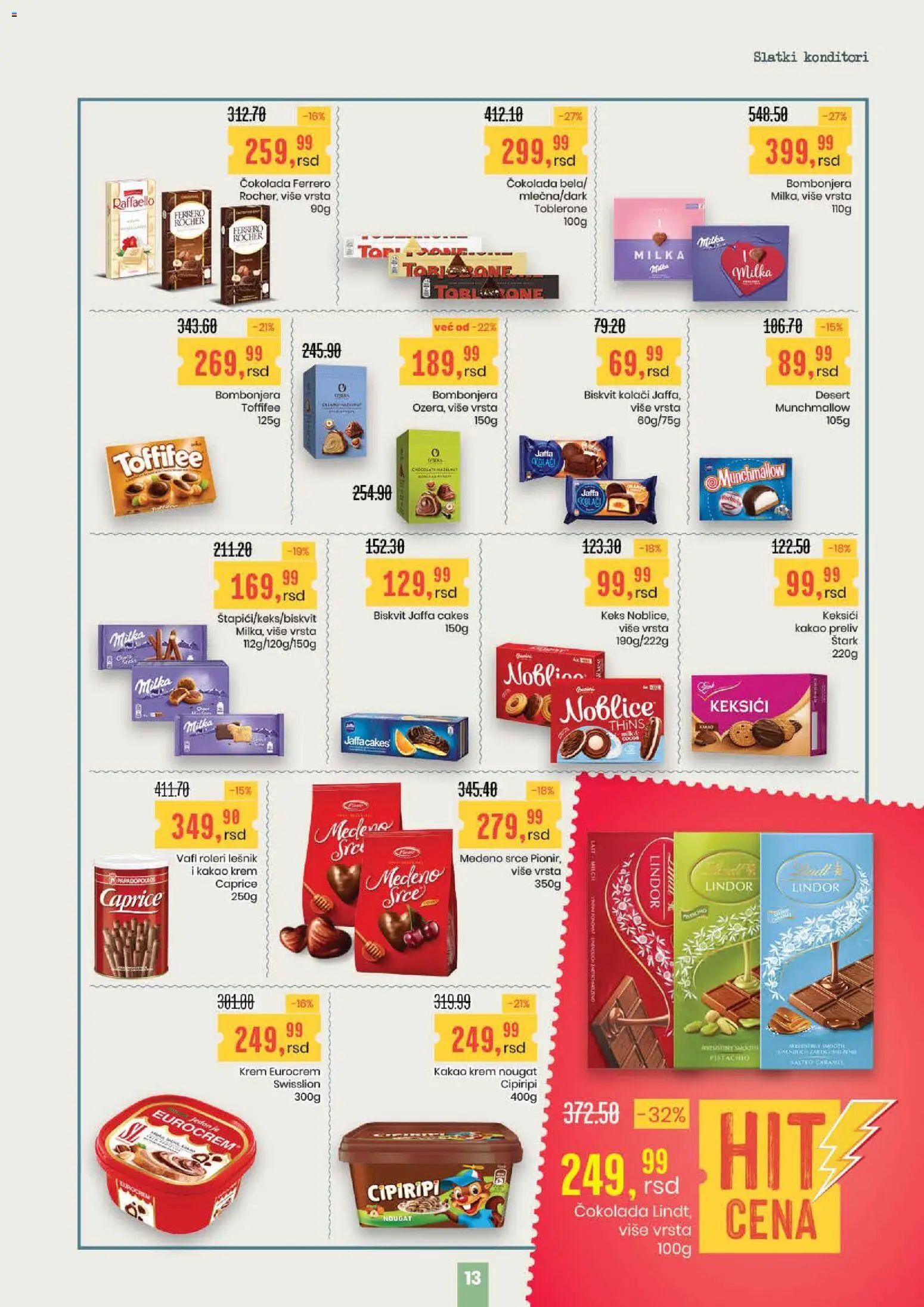 Aroma Market katalog - važi od 30.10.2025 | Strana: 13 | Proizvode: Milka, Keks, Toblerone, Čokolada
