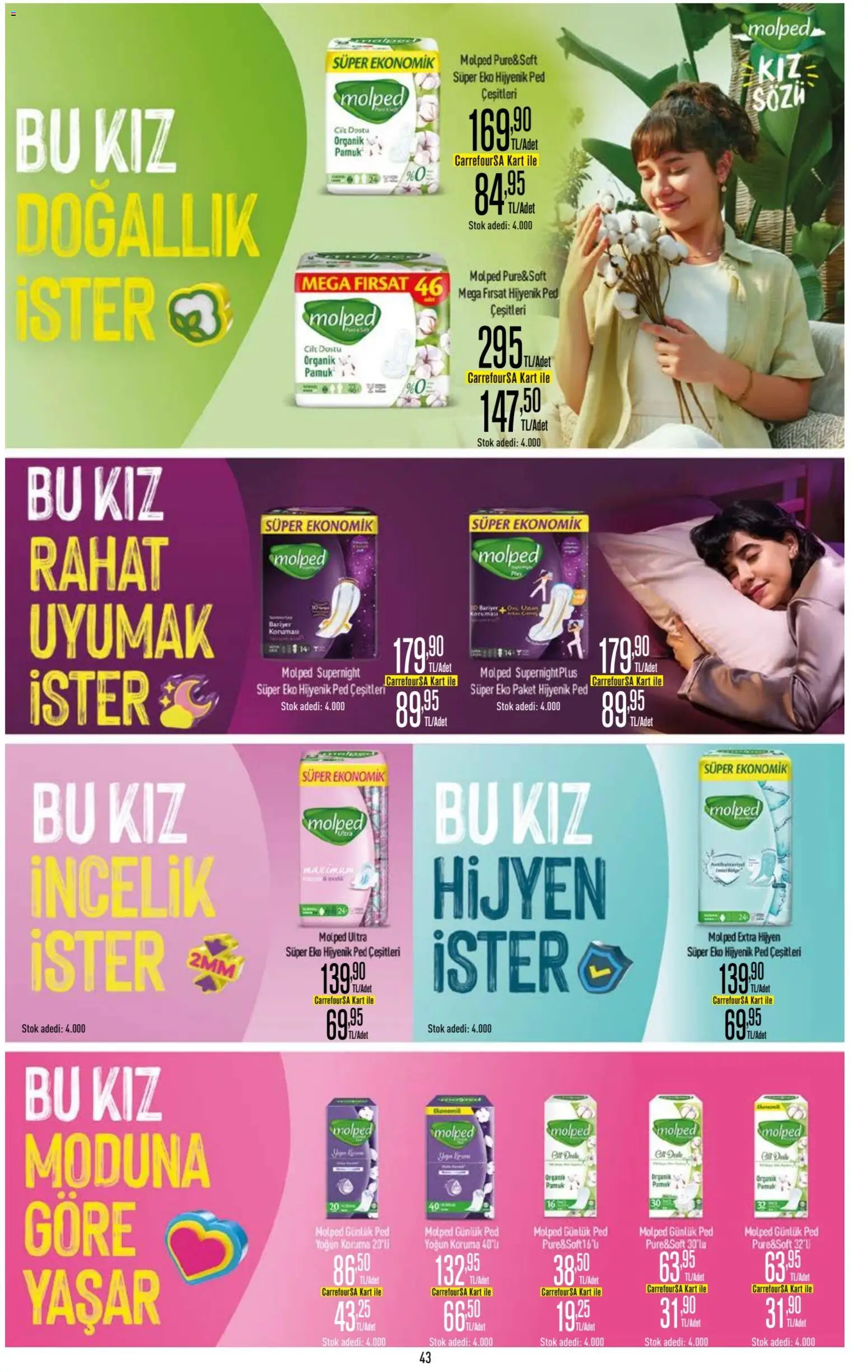 CarrefourSA Katalog - 06.11.2025 tarihinden itibaren geçerlidir | Sayfa: 43 | Ürünler: Hijyenik ped