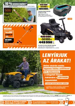 OBI akciós újság - amely érvényes a következő dátumtól: 31.03.2026 | Oldal: 11 | Termékek: Fűnyíró traktor, Fűkasza, Fűnyíró, Fogas