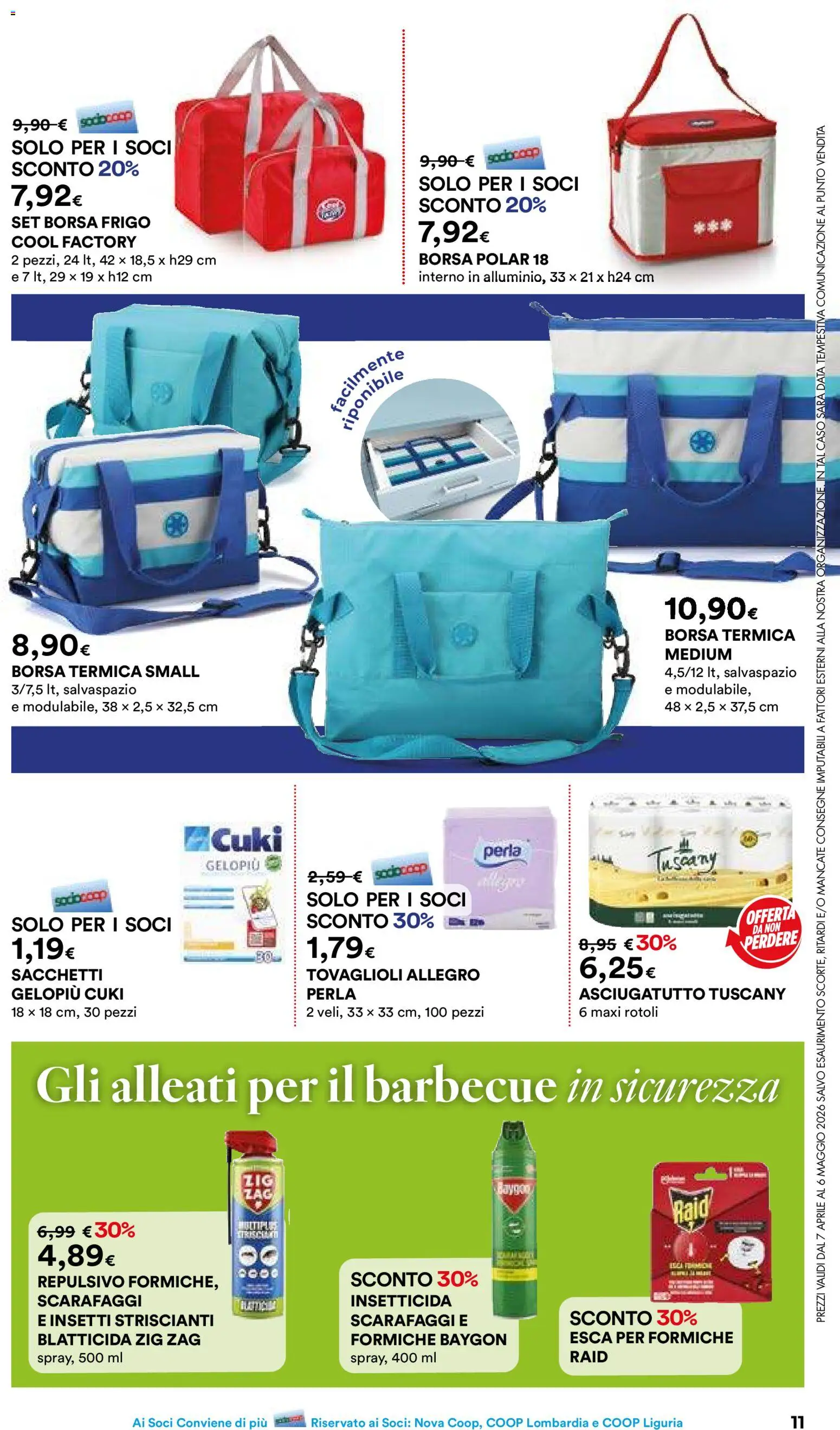 Volantino Ipercoop del 07.04.2026 | Pagina: 11 | Prodotti: Barbecue, Data, Asciugatutto, Insetticida