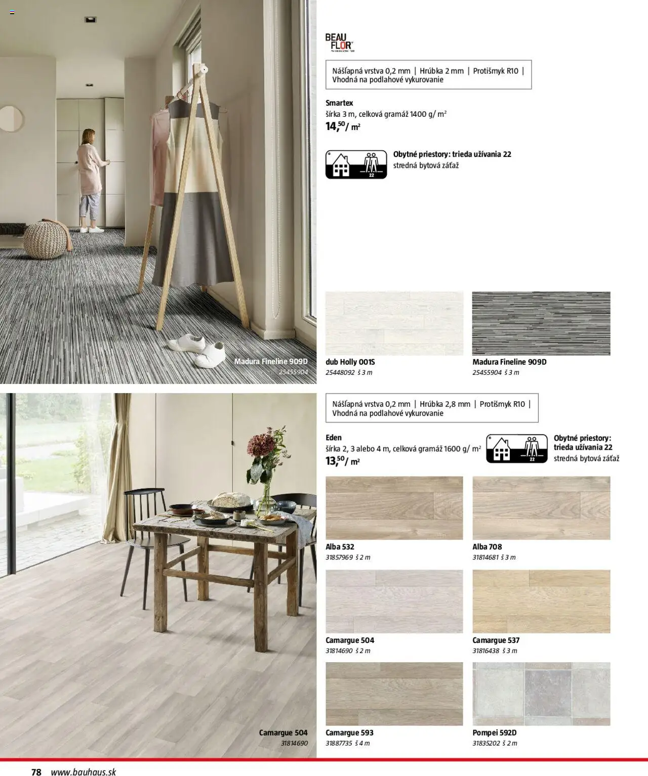 Bauhaus katalóg Podlahové krytiny │ platný od 04.08.2025 | Strana: 78