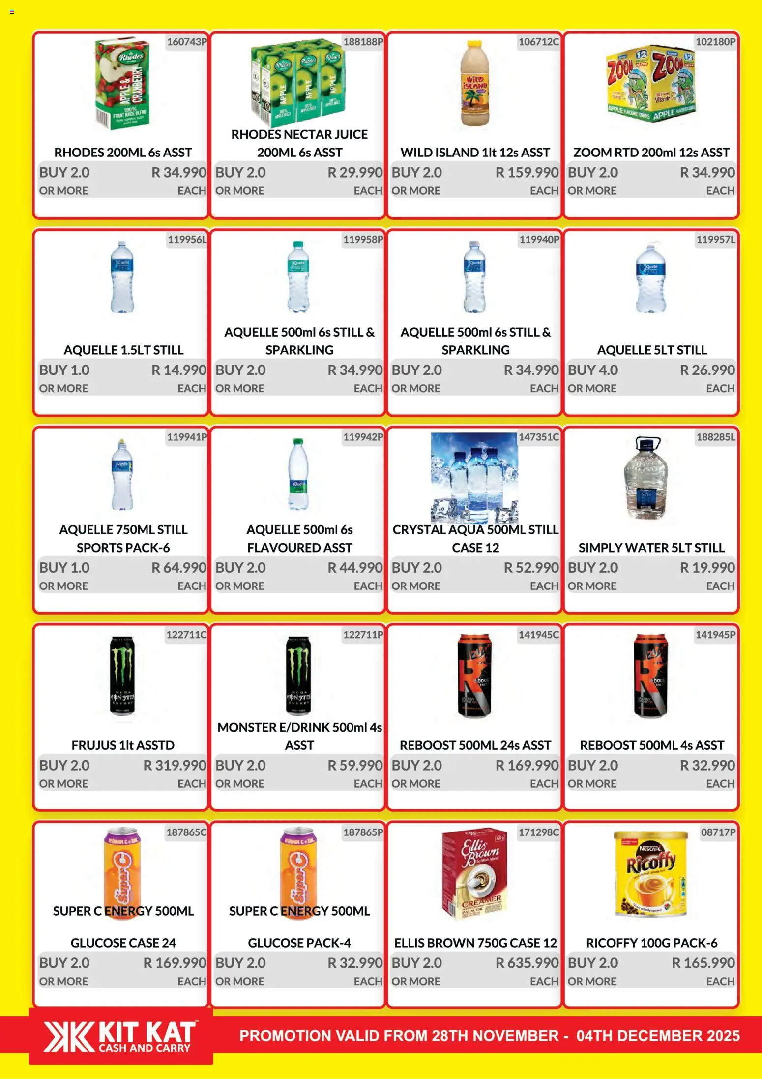 New KIT KAT Cash & Carry catalogue – valid from 28.11.2025 | Page: 11 | Products: Case, Juice, Water