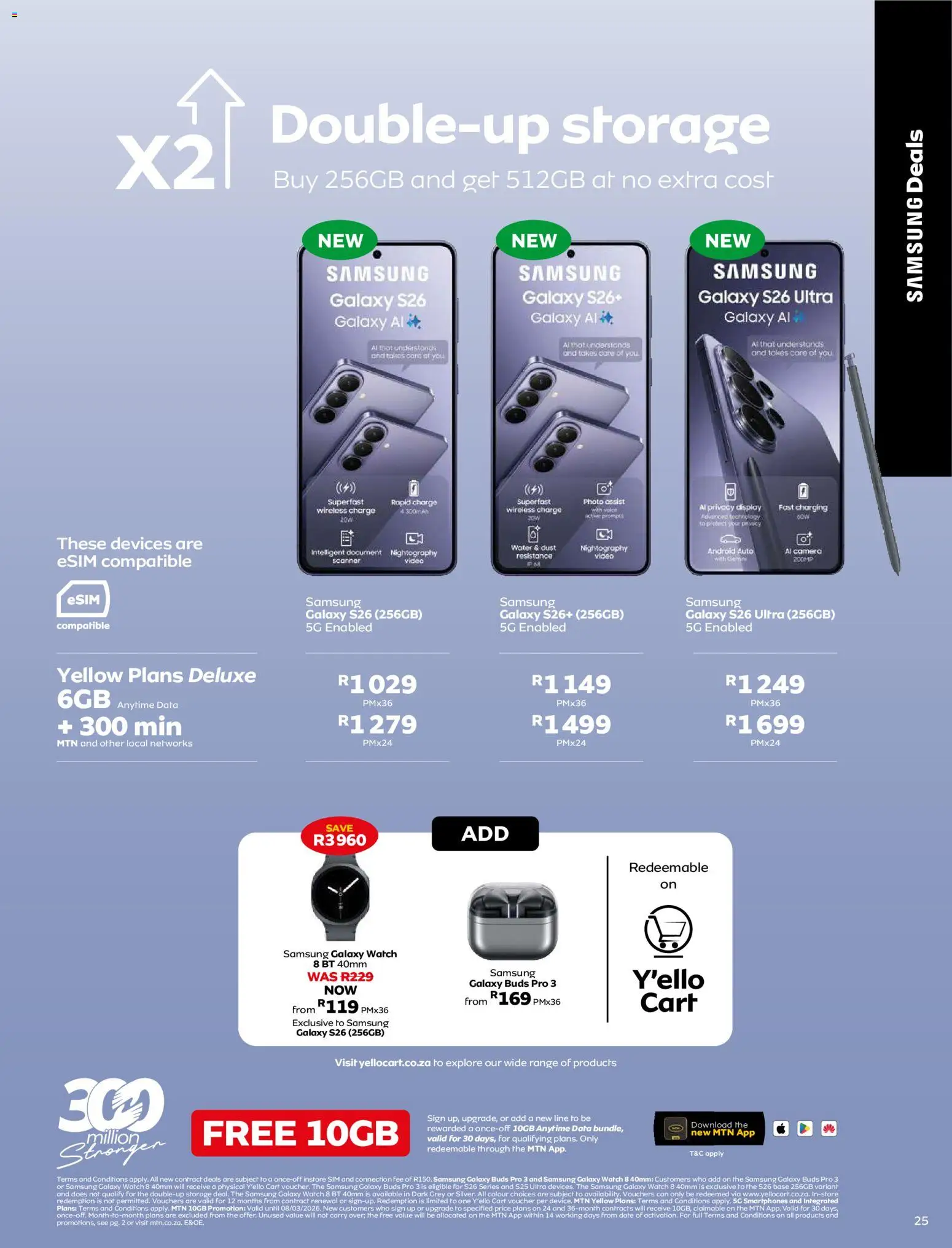 New MTN catalogue – valid from 09.03.2026 | Page: 25 | Products: Data, Watch, Camera, Water