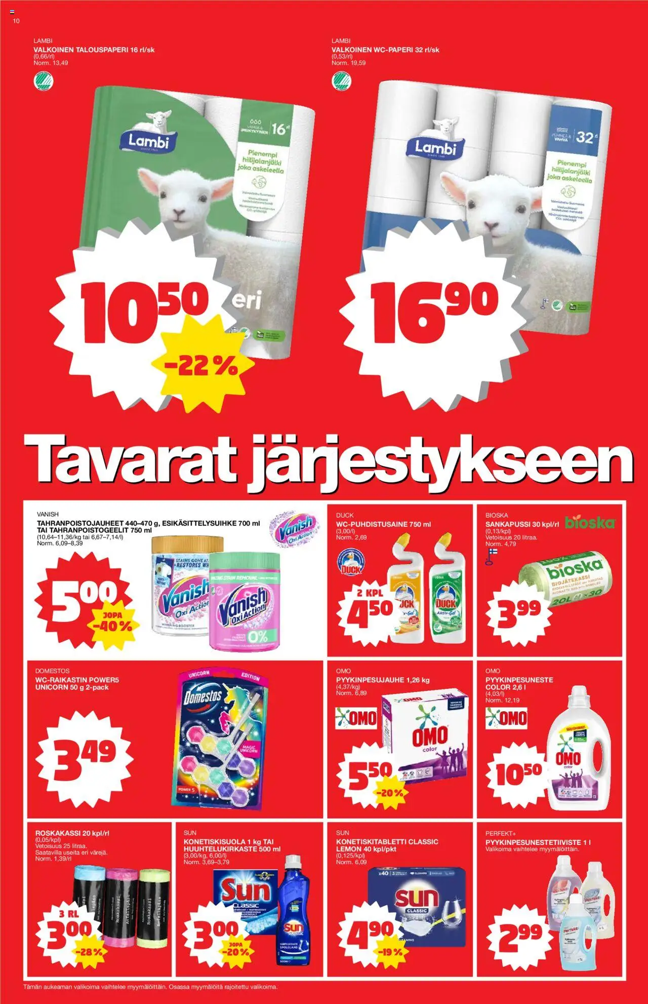 Tokmanni tarjoukset – voimassa 15.09.2025 alkaen | Sivu: 10 | Tuotteet: Wc-paperi, Huuhtelukirkaste, Wc-raikastin
