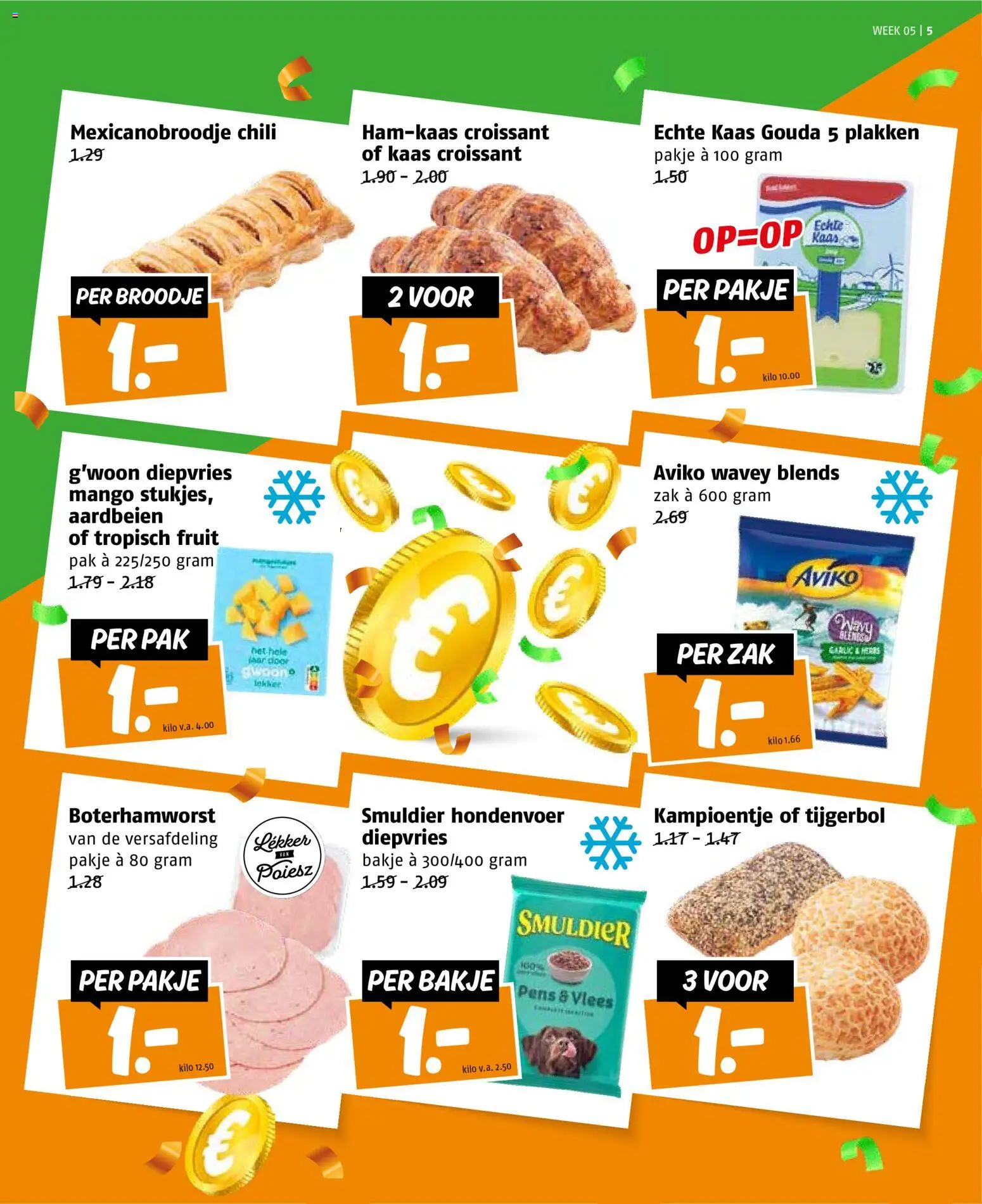 {H1} | Pagina: 5 | Producten: Kaas, Kisperec, Aardbeien, Zak