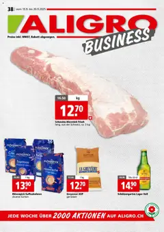 Aligro Aktionen Businesskunden - Schlieren, Gossau SG, Frauenfeld, Rapperswil-Jona, Sargans, Bern, Brüttisellen, Pratteln, Emmen, Spreitenbach ab 15.09.2025 gültig