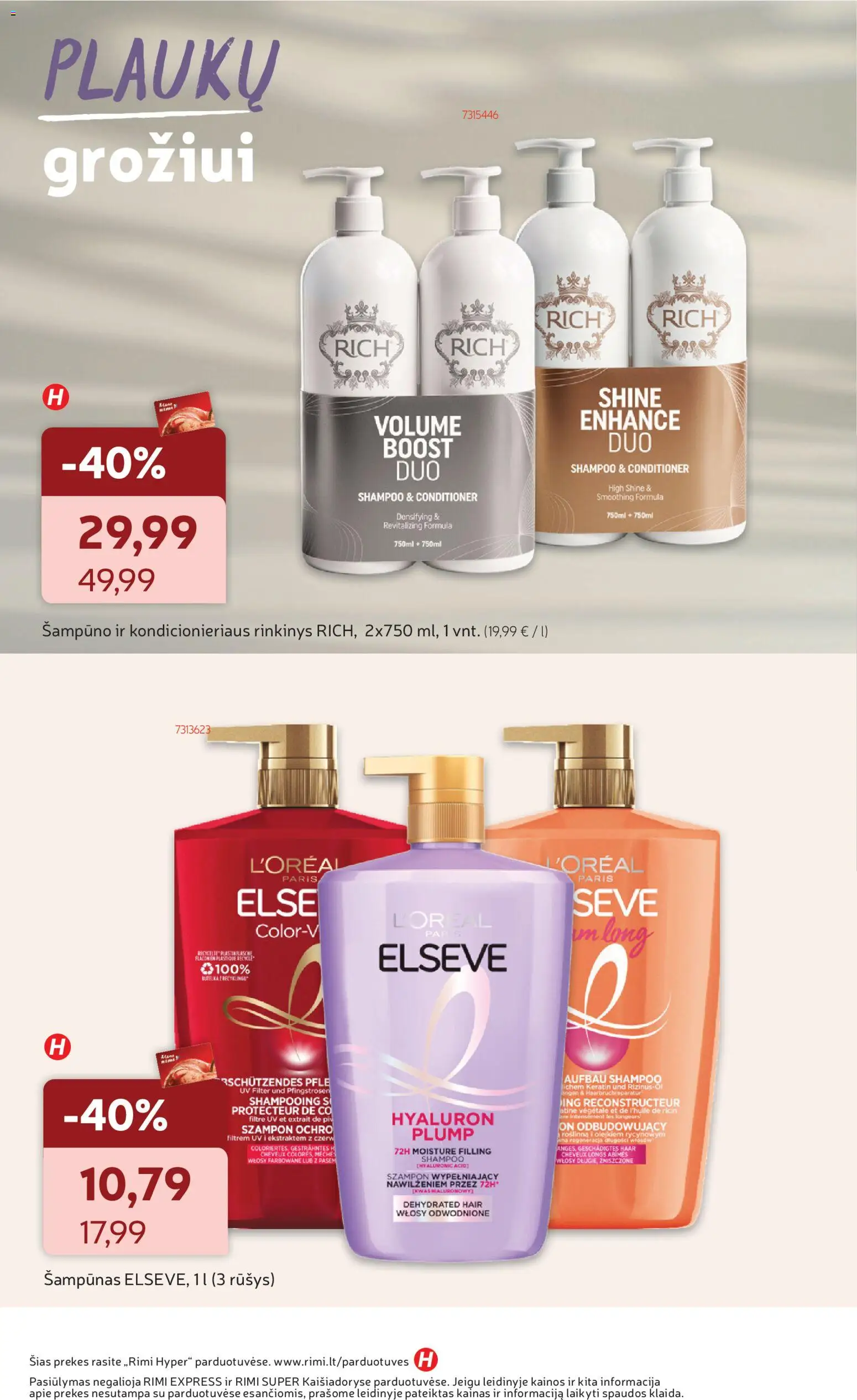 Rimi akcijos nuo 03.03.2026 | Puslapis: 6 | Prekių: Šampūnas