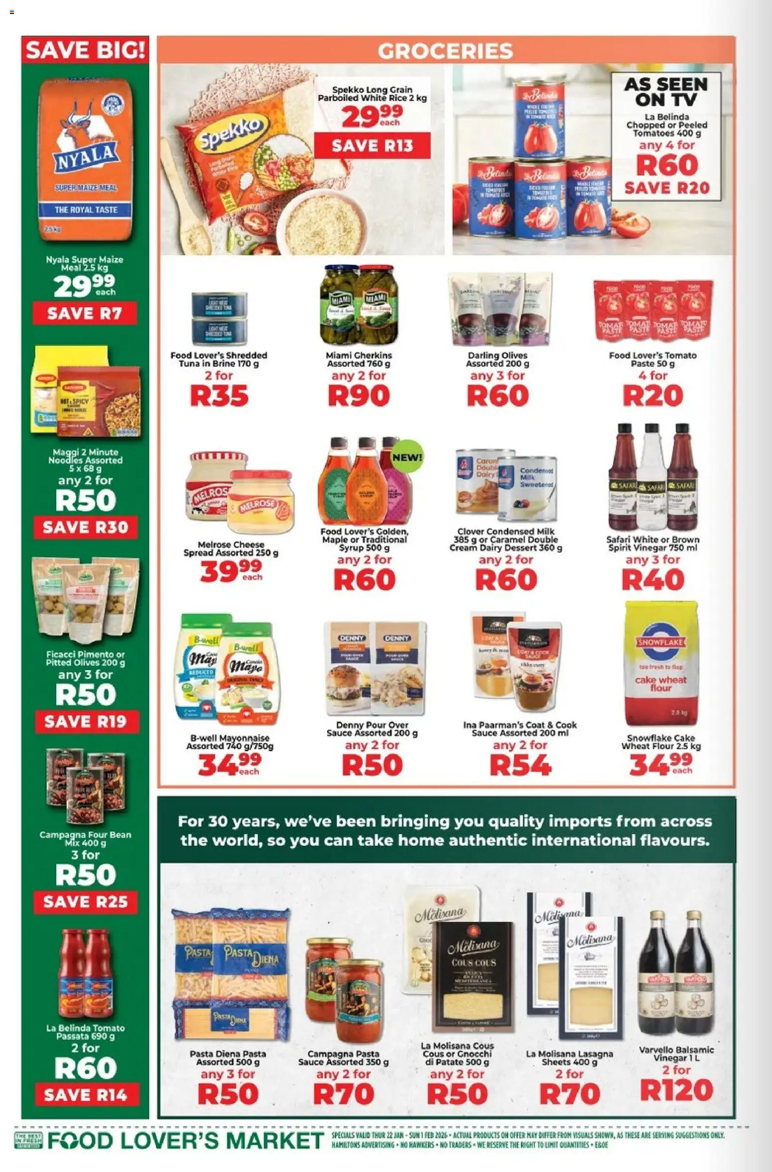 New Food Lover's Market catalogue – valid from 22.01.2026 | Page: 14 | Products: Cake, Flour, Pasta, Cream