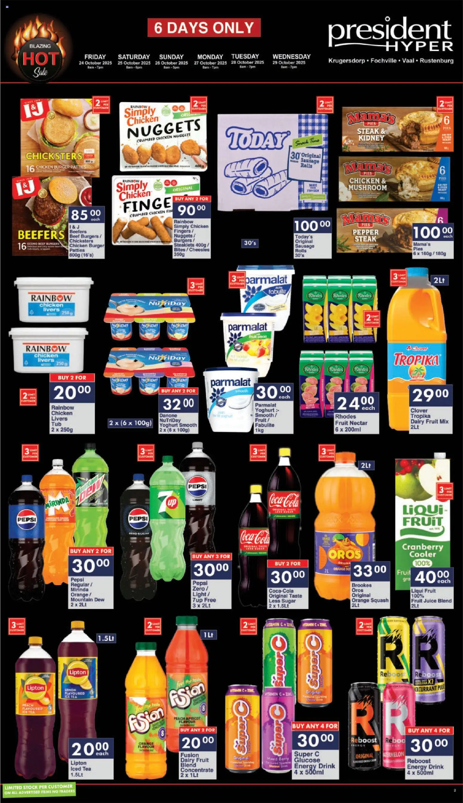 New President Hyper catalogue – valid from 24.10.2025 | Page: 5 | Products: Light, Chicken, Tea, Burgers