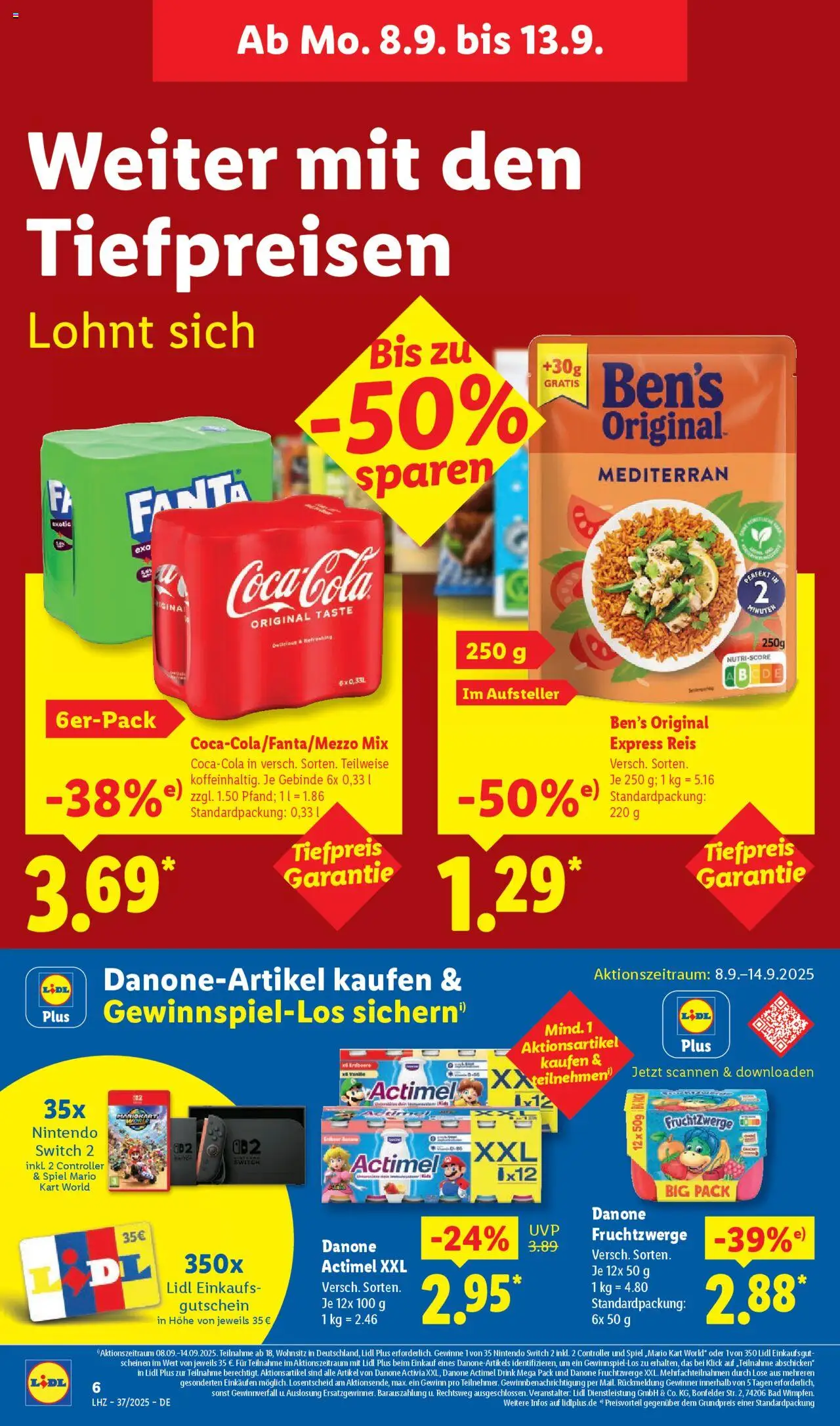 Lidl Prospekt Zossen 	 - gültig ab dem 08.09.2025 | Seite: 14 | Produkte: Spiel, Fanta, Bad, Reis