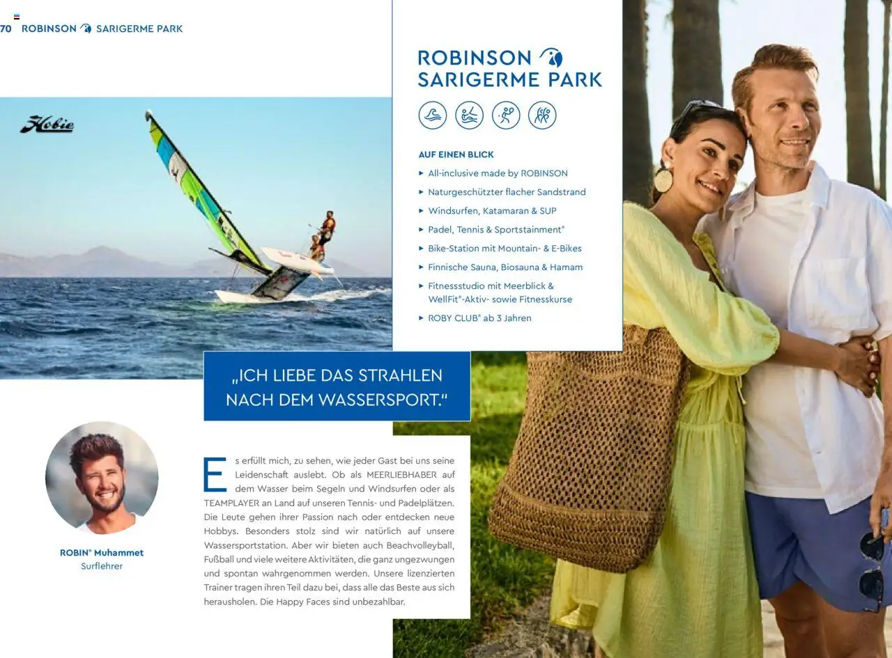 TUI Robinson 2024/25 - Unsere Clubs & Storys - gültig ab dem 04.11.2024 | Seite: 70 | Produkte: Fußball, SUP, Wasser