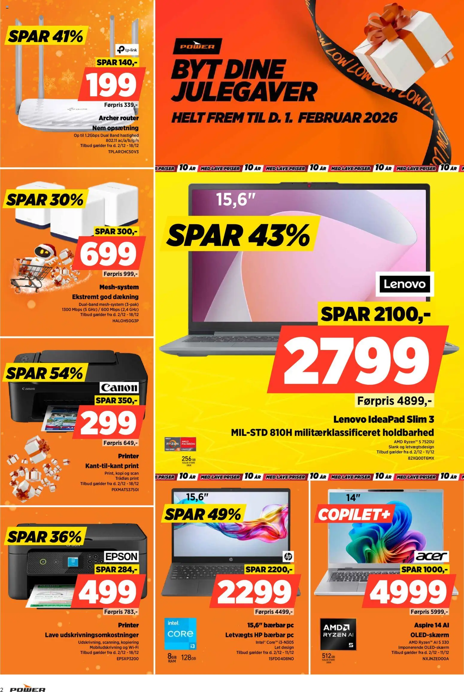 Power tilbudsavis – gyldig fra 02.12.2025 | Side: 2 | Produkter: Disk, PC, Printer, Router