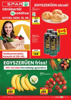Spar Törökszentmiklós üzlet újranyitás - amely érvényes a következő dátumtól: 09.10.2025