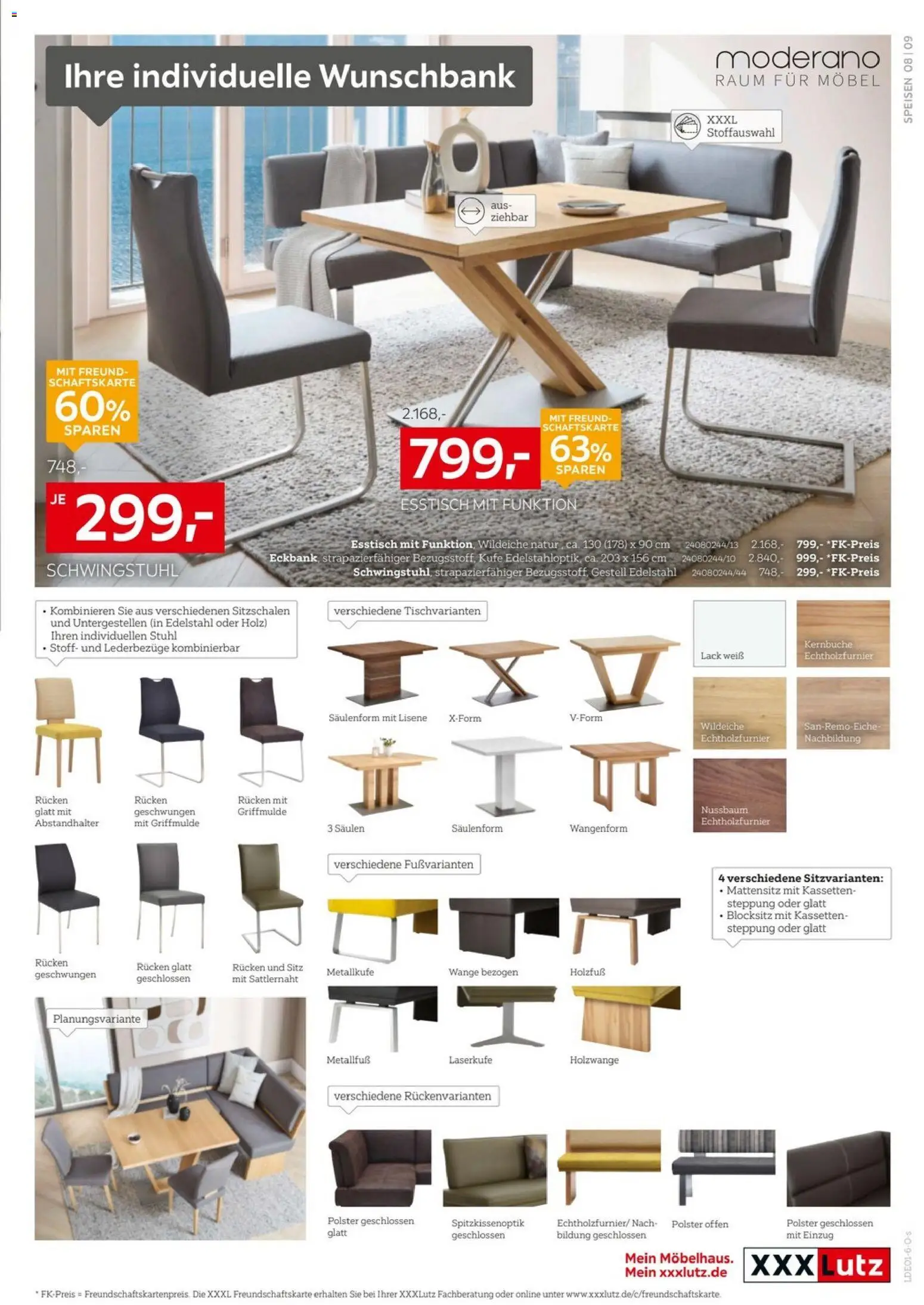 XXXL Lutz Speisen Spezial – gültig ab 11.01.2026 | Seite: 9 | Produkte: Esstisch, Stuhl