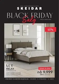 Forhåndsvisning av Skeidar Black Week Mattress gyldig fra 19.11.2025