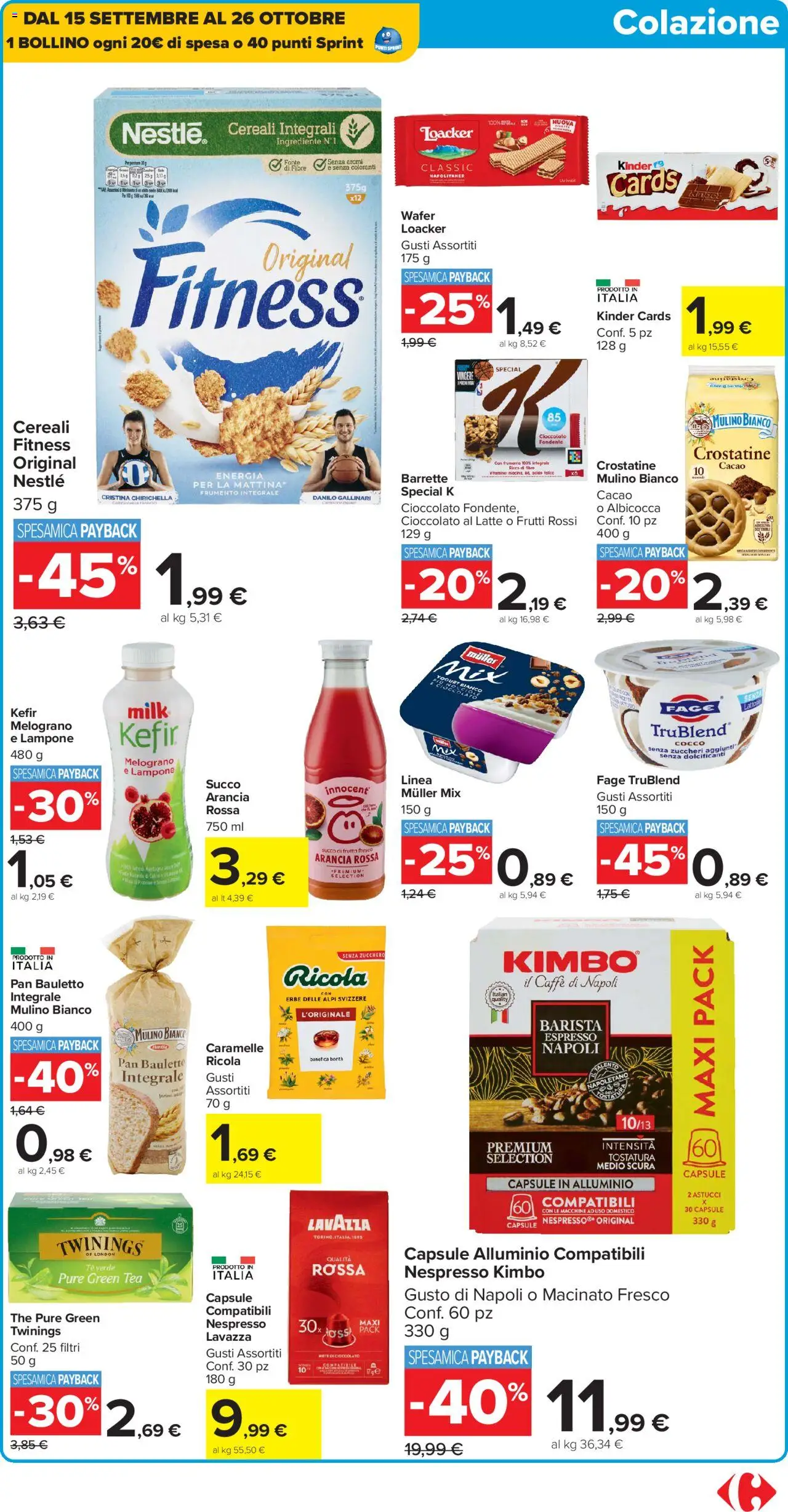 Volantino Carrefour del 10.10.2025 | Pagina: 15 | Prodotti: Tè, Zucchero, Lampone, Lavazza