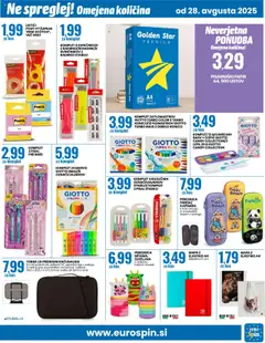 Eurospin katalog │ velja od 28.08.2025 | Stran: 15 | Izdelki: Copic, Peresnica, Mapa, Barva