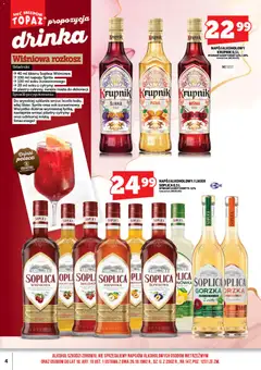 Pogląd oferty "Topaz gazetka alkoholowa" - ważna od 01.04.2026 | Strona: 6 | Produkty: Pigwa, Sprite, Cytryny, Mięta