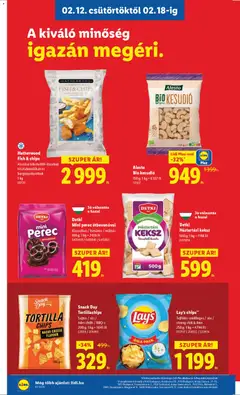 Snack Day Tortillachips, Sajtos / sós / édes chilis / BBQ-S 200 g - amely érvényes a következő dátumtól: 12.02.2026 | Oldal: 10