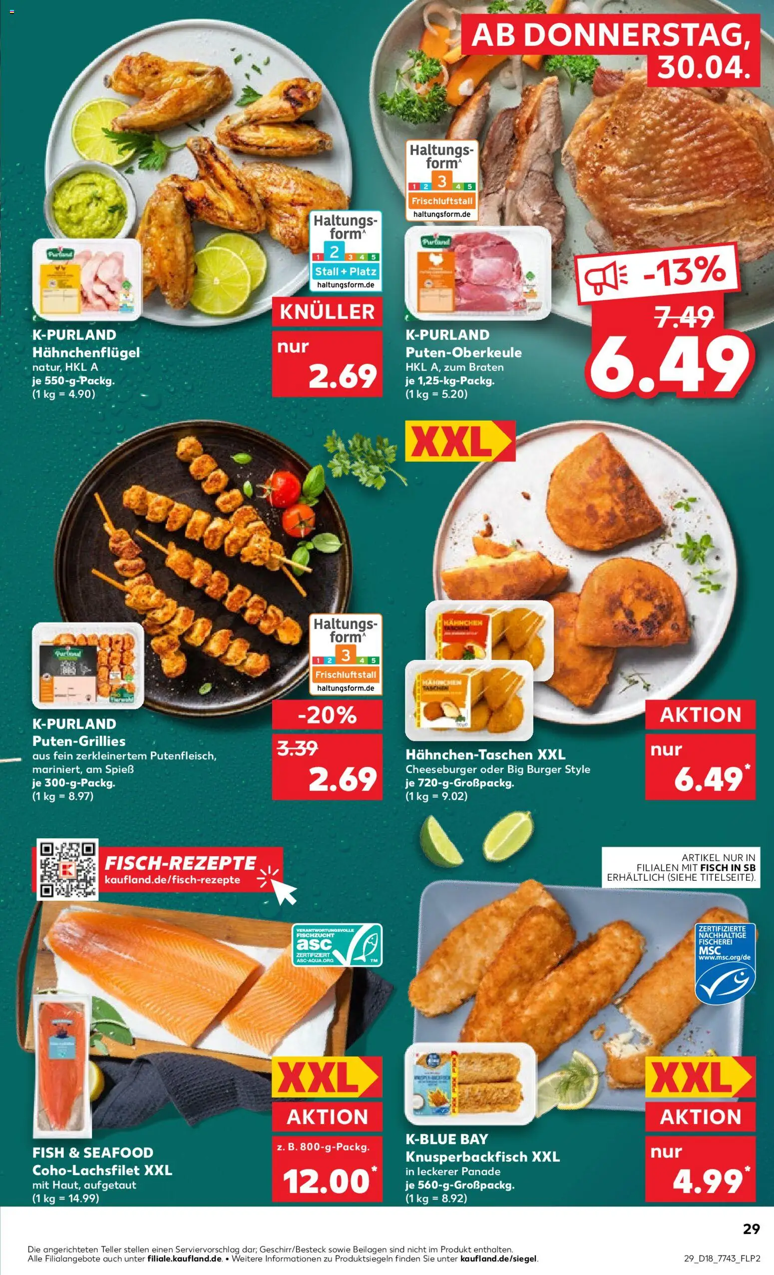 Kaufland Prospekt Völklingen	 – gültig ab 30.04.2026 | Seite: 29 | Produkte: Burger, Fisch