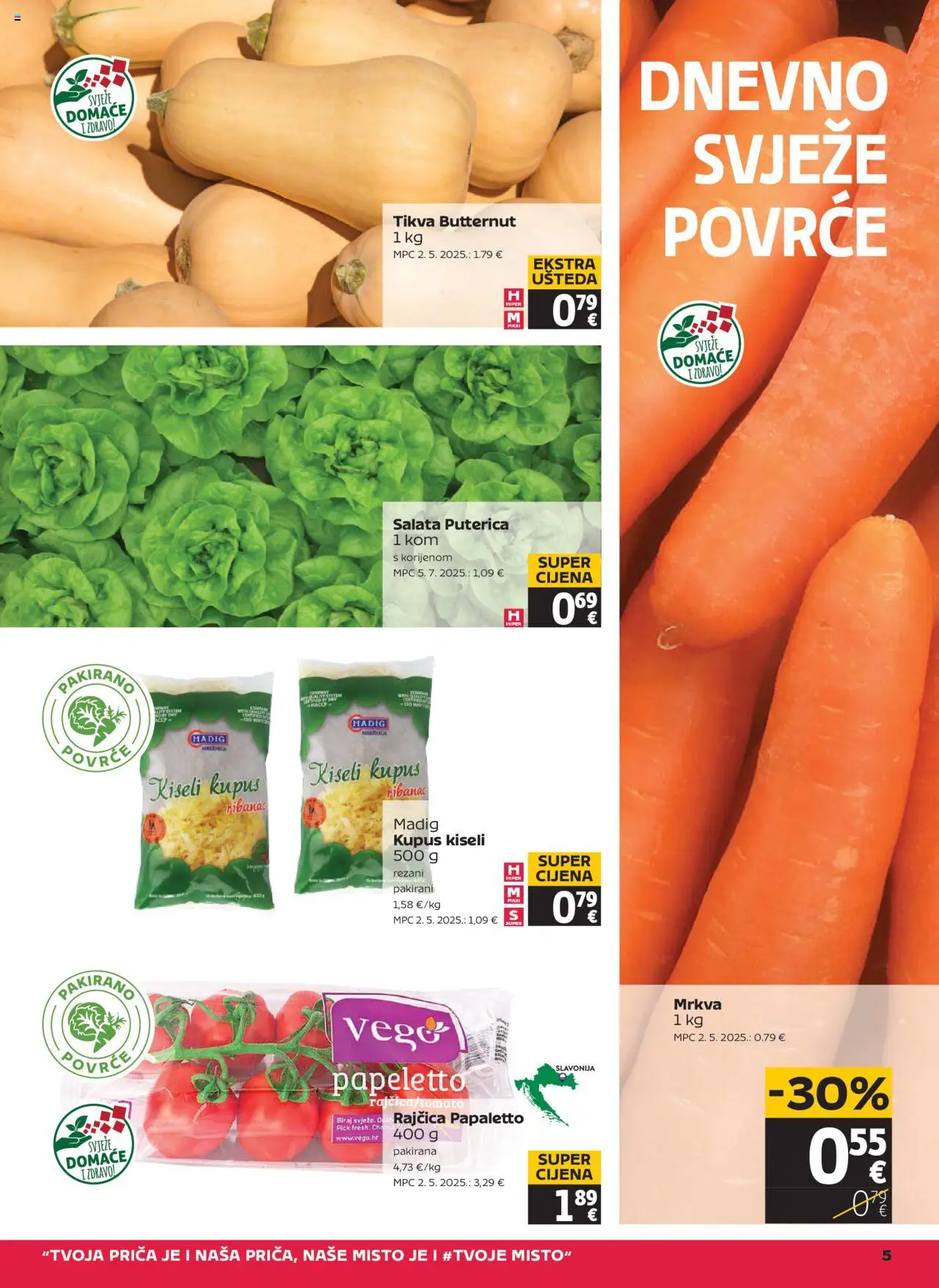 Tommy katalog | vrijedi od 02.10.2025 | Stranica: 5 | Proizvodi: Mrkva, Povrće, Kupus, Rajčica