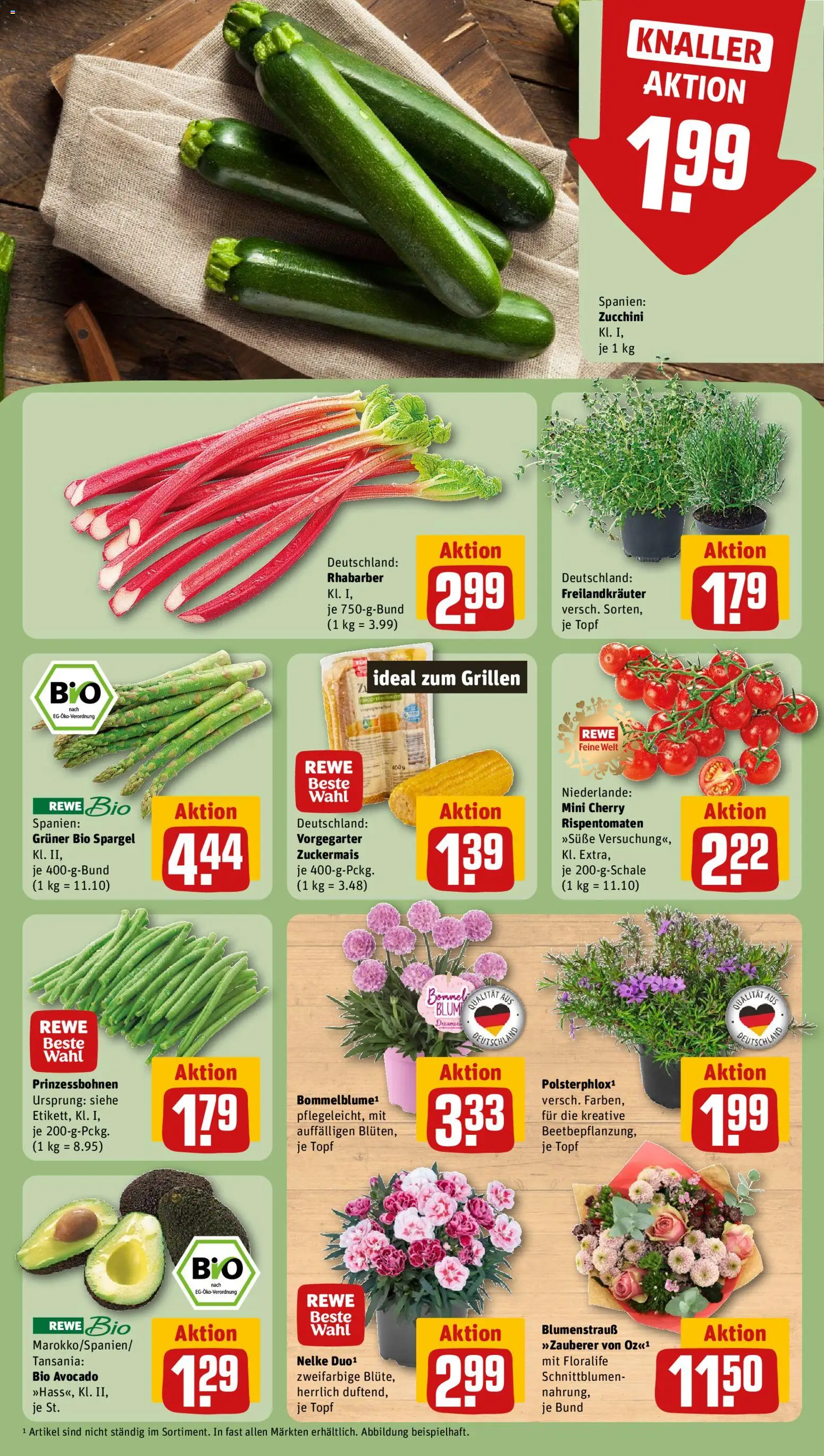 Rewe Prospekt 	 – gültig ab 20.04.2026 | Seite: 11 | Produkte: Spargel, Avocado, Rhabarber, Zucchini