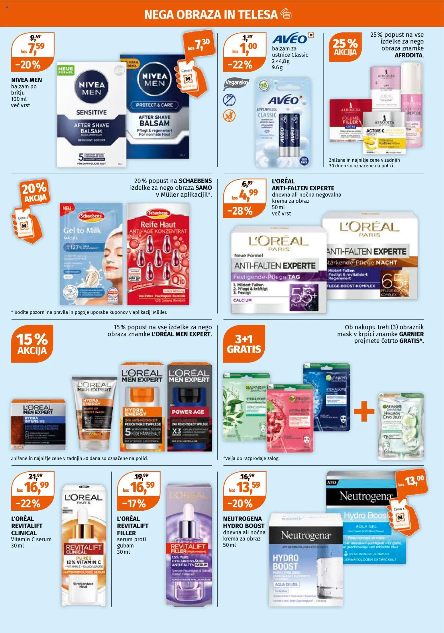 Novi Müller katalog ponudbe – veljaven od 01.12.2025 | Stran: 3 | Izdelki: Balzam za ustnice, Kos, Krema, Krema za obraz