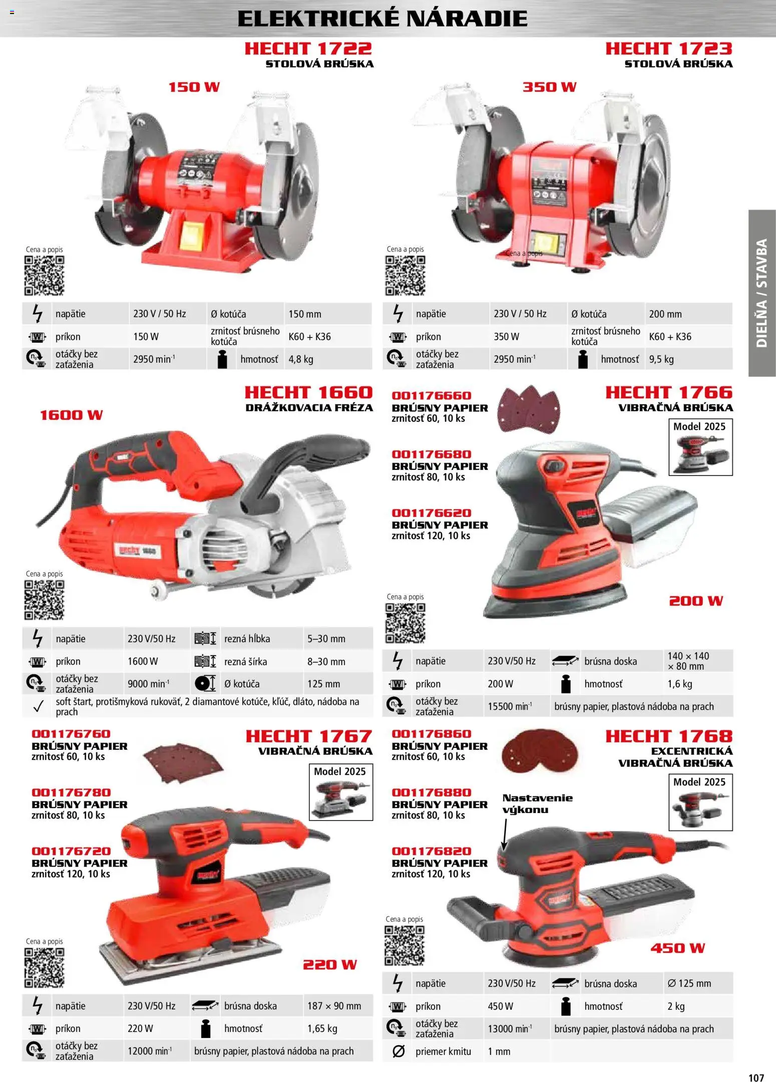 Nové Hecht akcie – leták je platný od 30.10.2025 | Strana: 107 | Produkty: Fréza, Náradie, Drážkovacia fréza