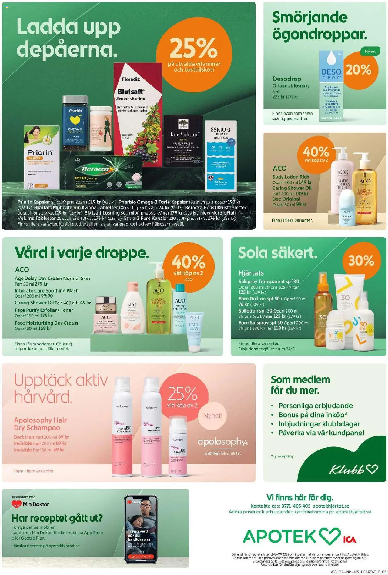 ICA Maxi reklamblad aktuell från 11.08.2025 | Sida: 8 | Produkter: Järn, Body lotion, Deodorant, Galler