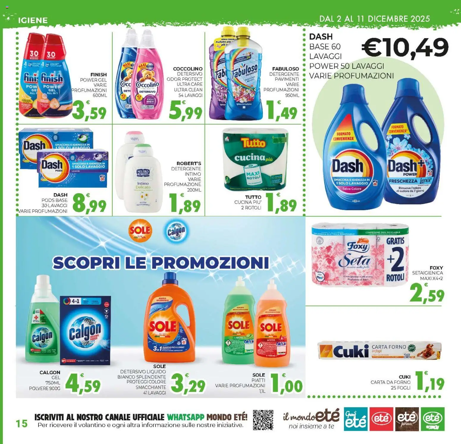 Volantino Eté del 02.12.2025 | Pagina: 15 | Prodotti: Detergente, Limone, Aceto, Forno