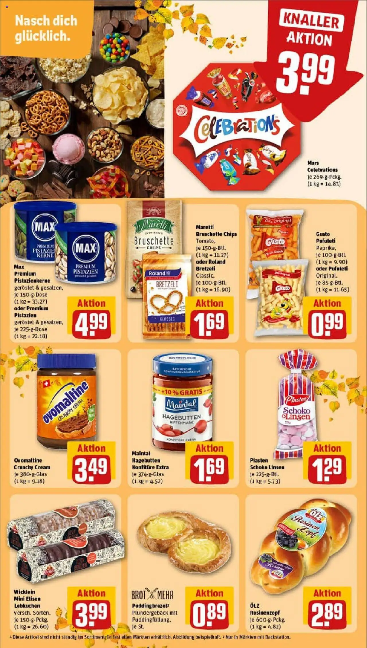 Rewe prospekt Würzburg	 – gültig ab 13.10.2025 | Seite: 18 | Produkte: Pudding, Celebrations, Mars, Paprika