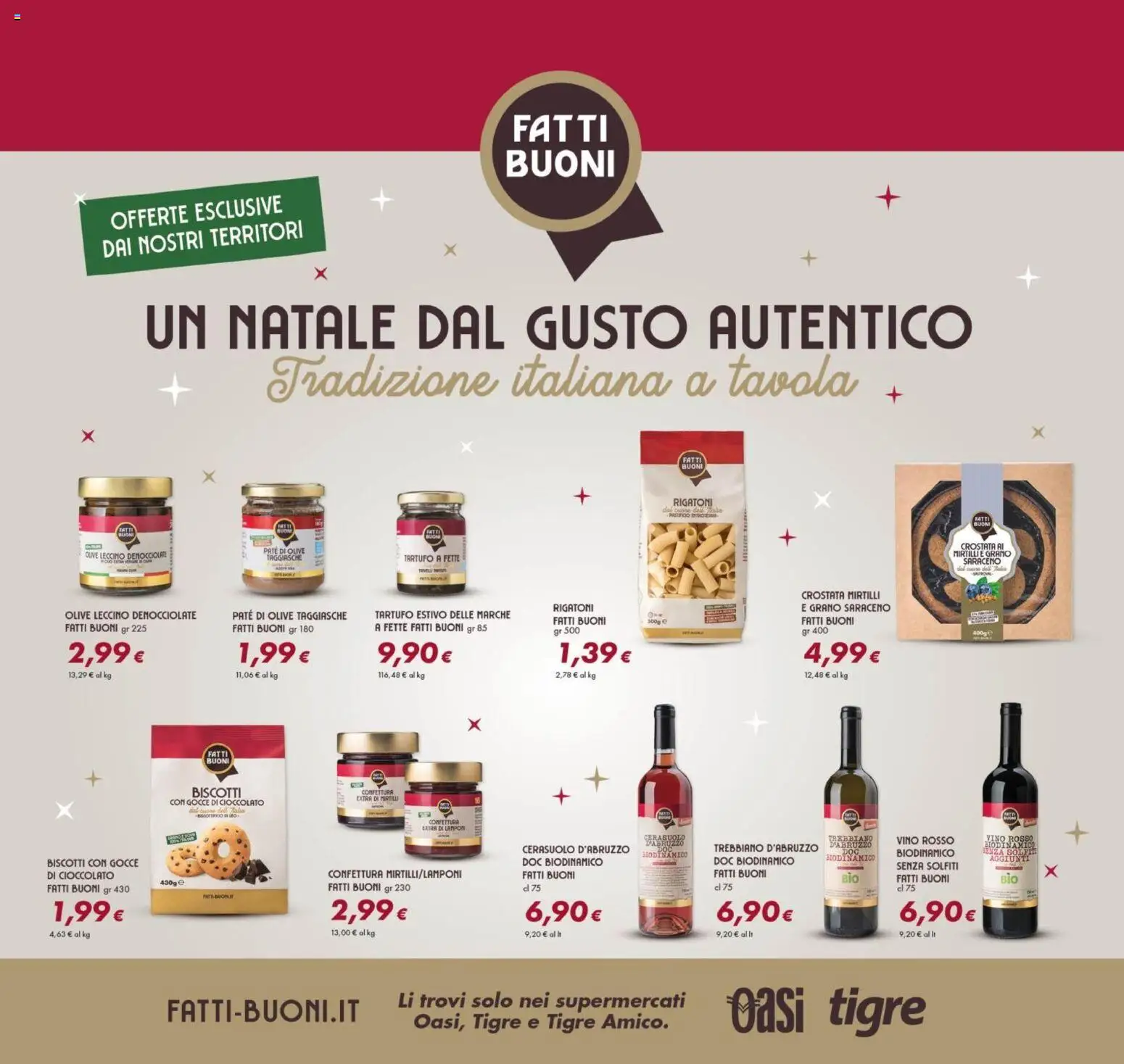 Volantino Oasi del 15.12.2025 | Pagina: 11 | Prodotti: Lamponi, Biscotti, Olive, Vino rosso