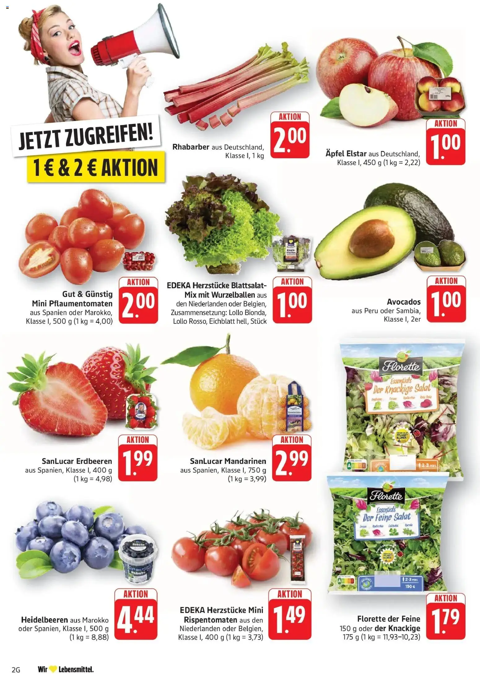 Edeka prospekt Geislingen	 – gültig ab 20.04.2026 | Seite: 2 | Produkte: Mandarinen, Heidelbeeren, Rhabarber, Erdbeeren