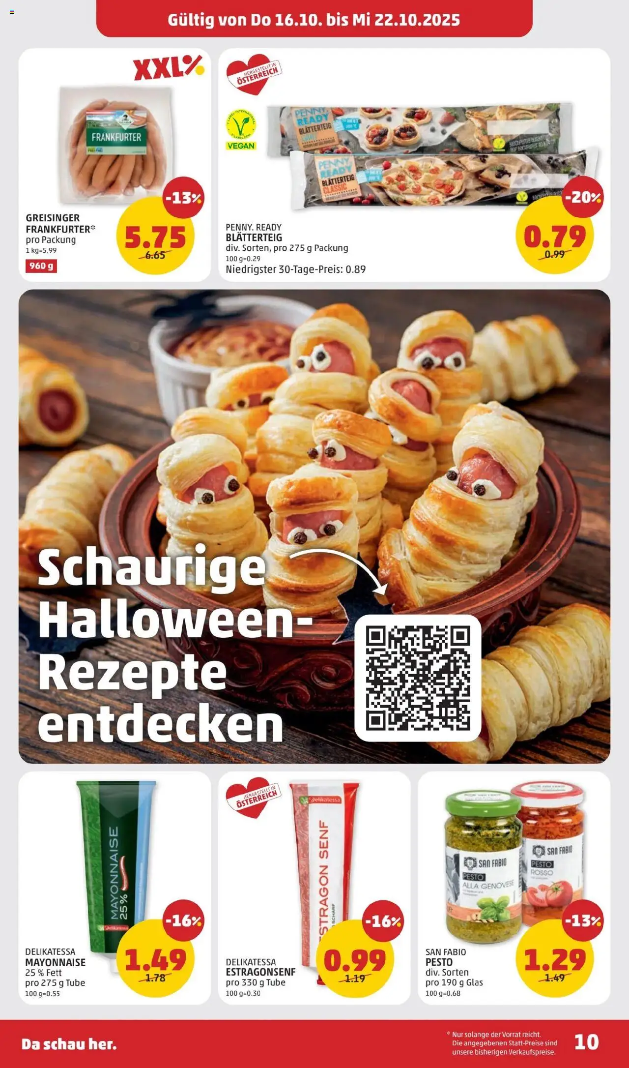Penny Markt Flugblatt gültig ab 16.10.2025 | Seite: 10 | Produkte: Mayonnaise