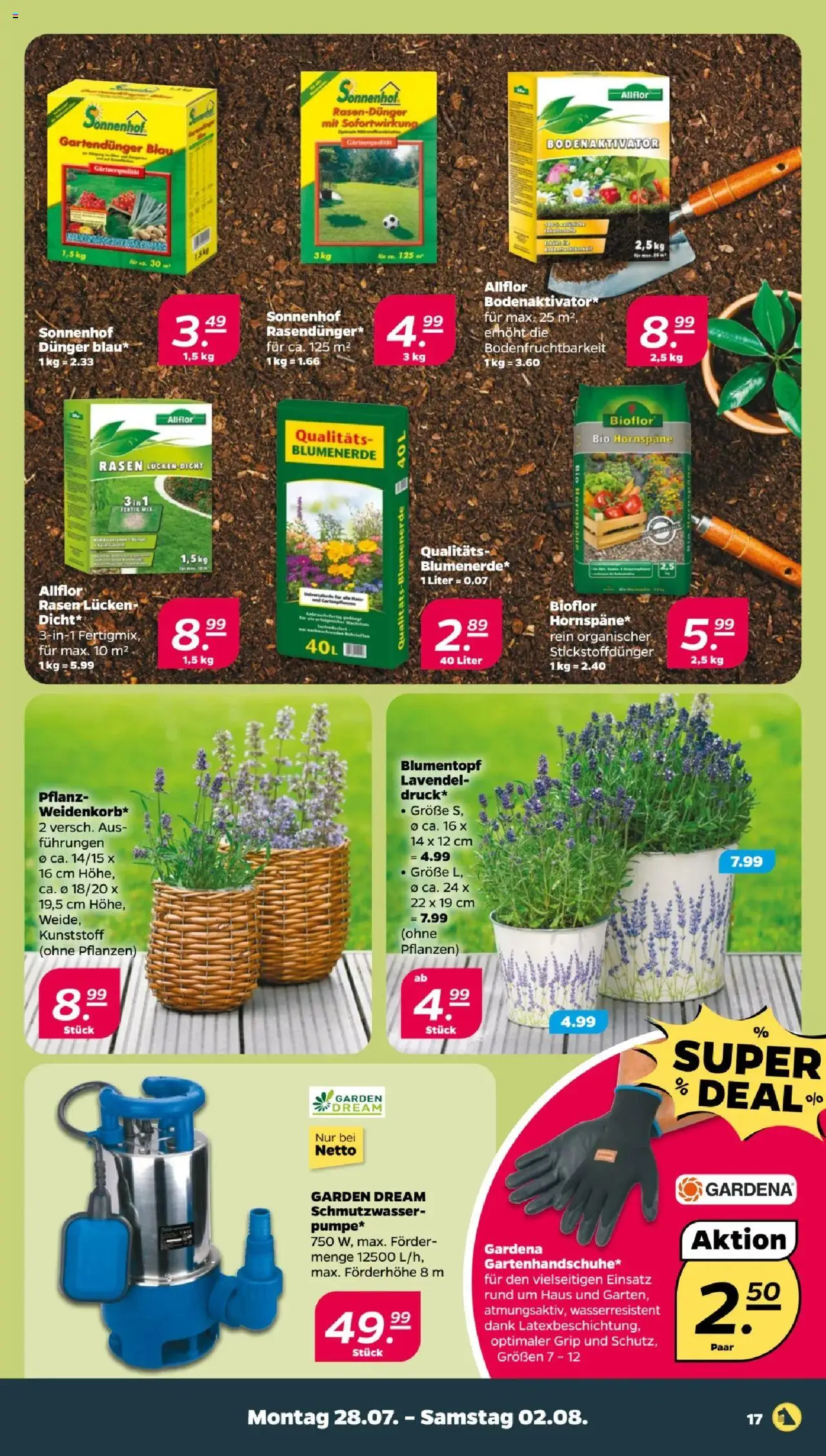 Netto Prospekt 	 - gültig ab dem 28.07.2025 | Seite: 19 | Produkte: Blumentopf, Blumenerde, Lavendel