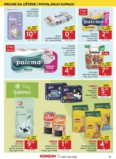 PALOMA TOALETNI PAPIR, pure white, 3 sloja, 16 rola, 1rola=0,27EUR - Pregled kataloga iz trgovine Konzum, vrijedi od 11.02.2026 | Stranica: 39