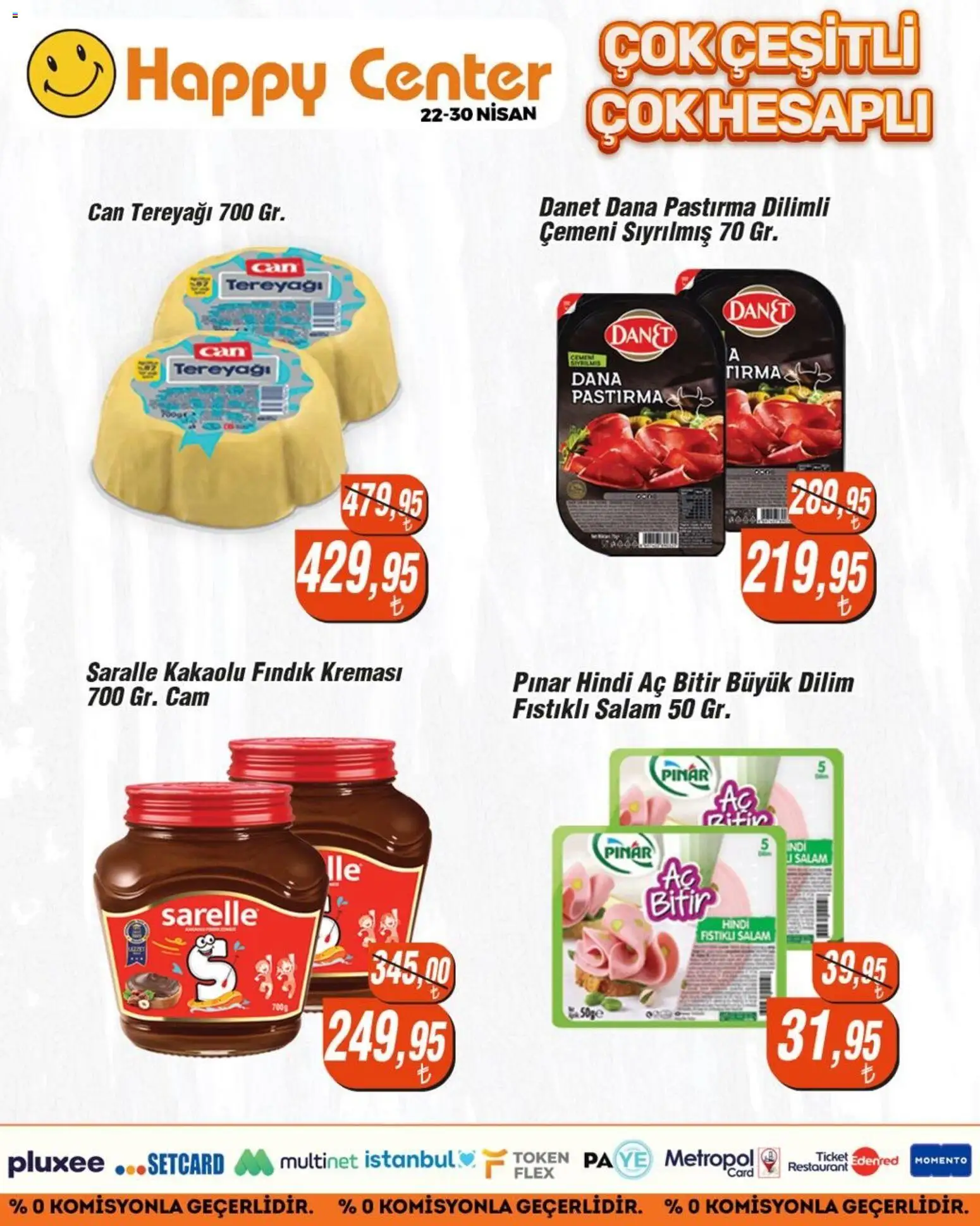 Happy Center Katalog - 22.04.2026 tarihinden itibaren geçerlidir | Sayfa: 9 | Ürünler: Tereyağı, Salam, Fındık
