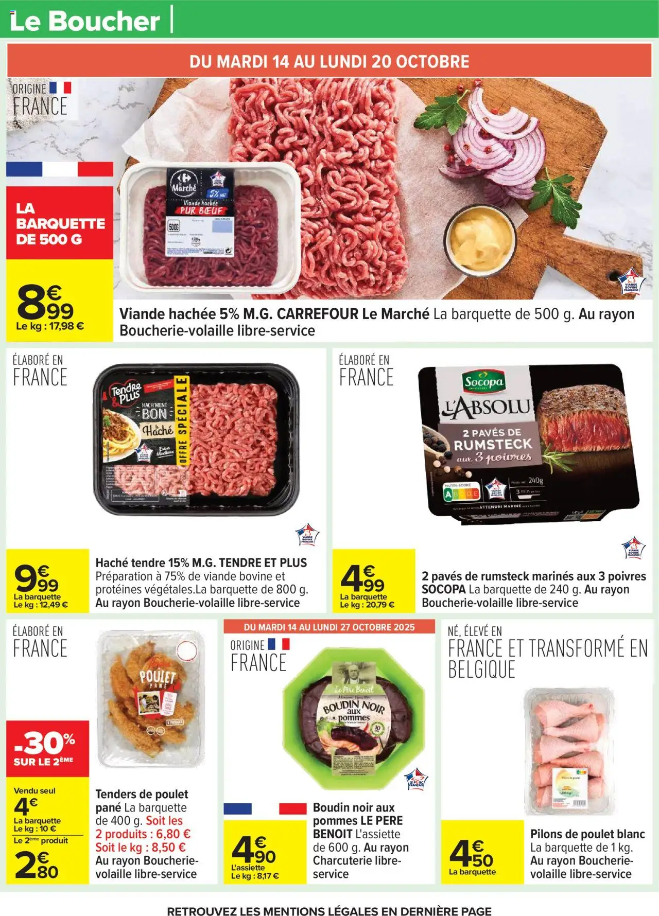 {H1} | Page: 24 | Produits: Volaille, Viande hachée, Viande, Rumsteck