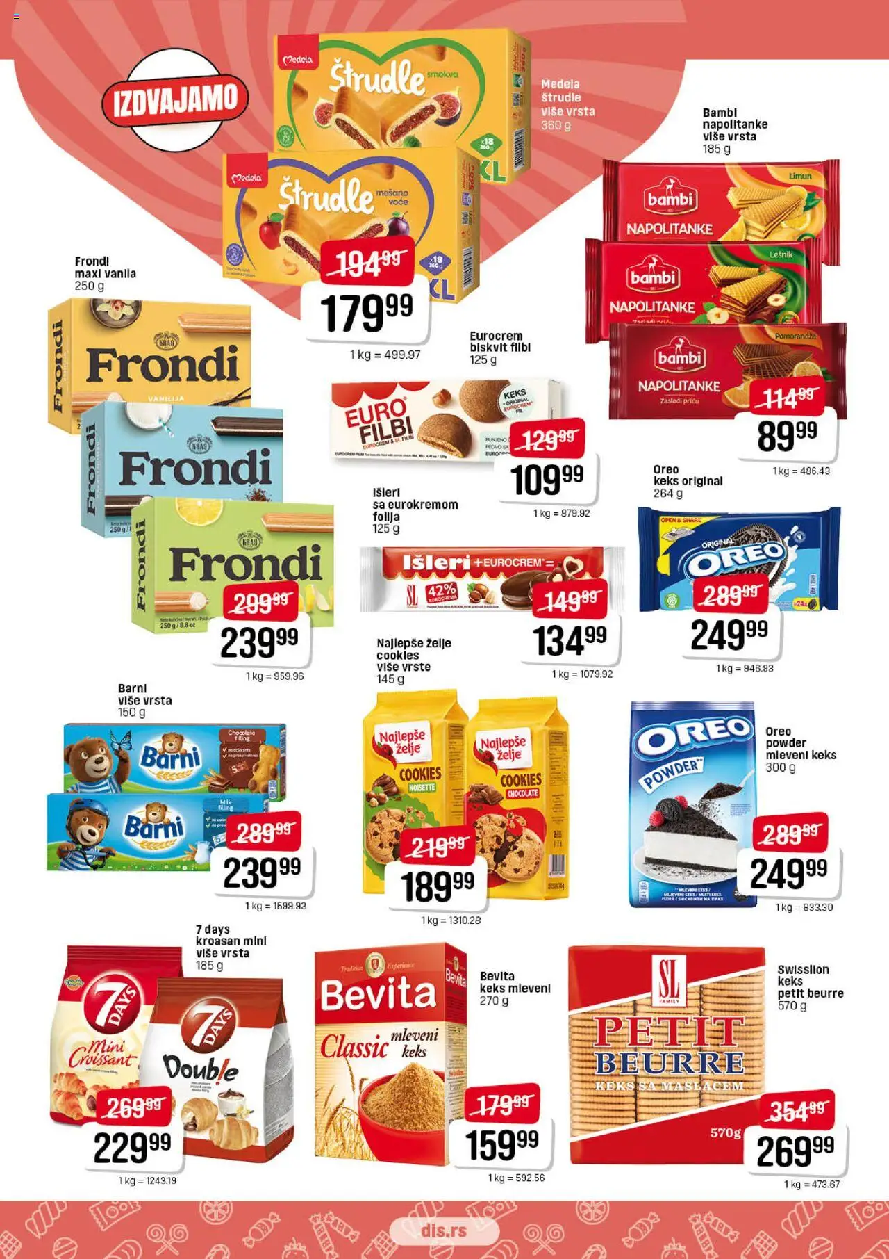DIS katalog - važi od 19.06.2025 | Strana: 13 | Proizvode: Oreo, Lešnik, Napolitanke, Limun