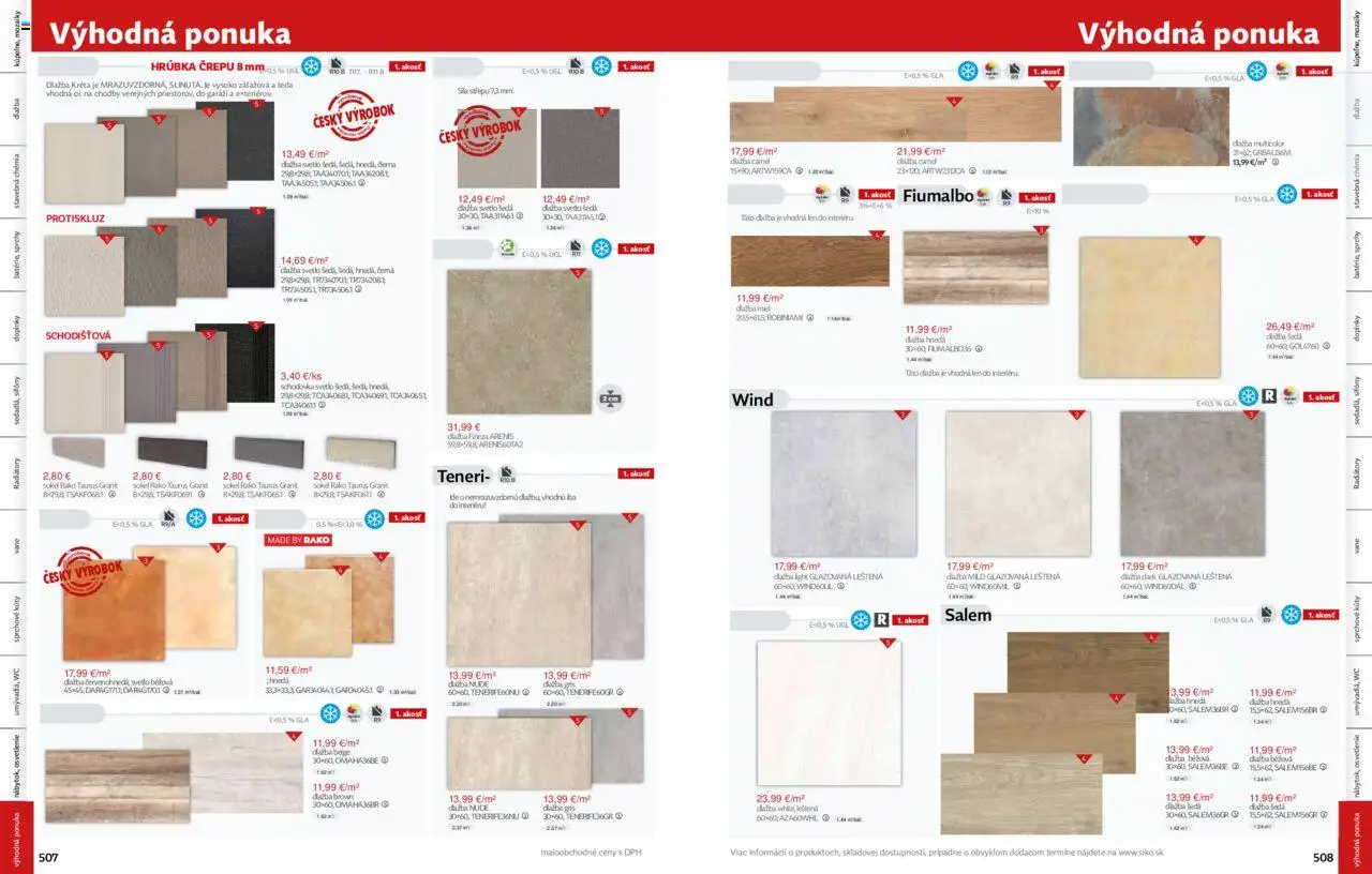 Nové Siko akcie – leták je platný od 01.09.2025 | Strana: 255 | Produkty: Granit, Osvetlenie, Svetlo, Dlažba