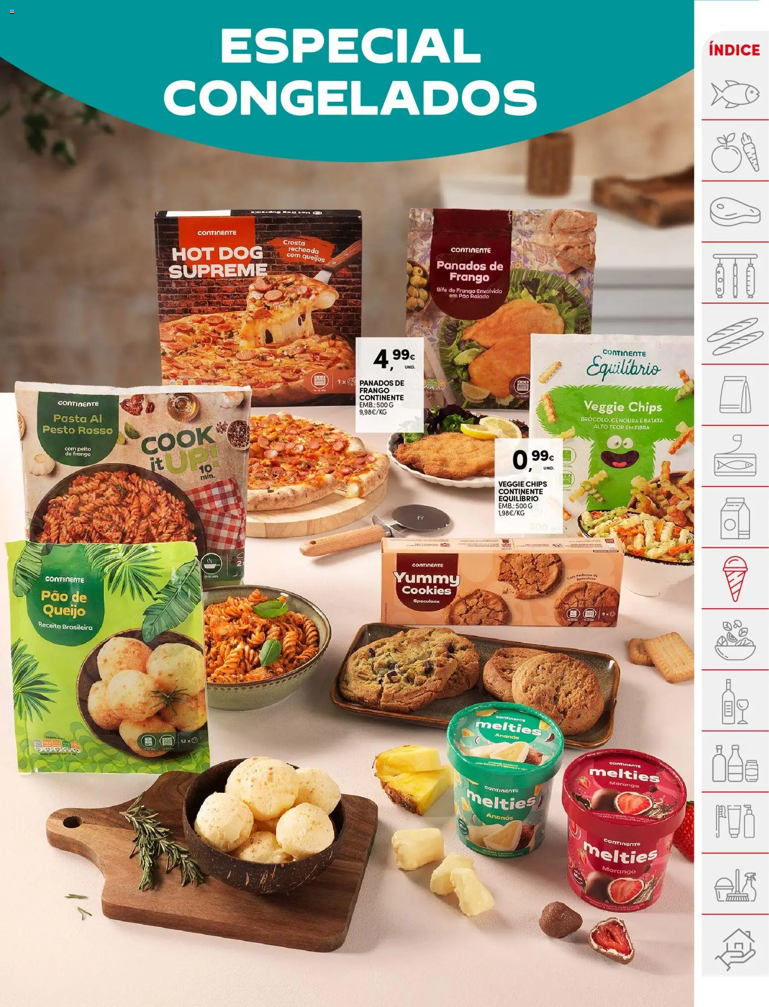 Continente folheto │ válido de 24.02.2026 | Página: 3 | Produtos: Frango, Pão de queijo, Queijo, Pizza