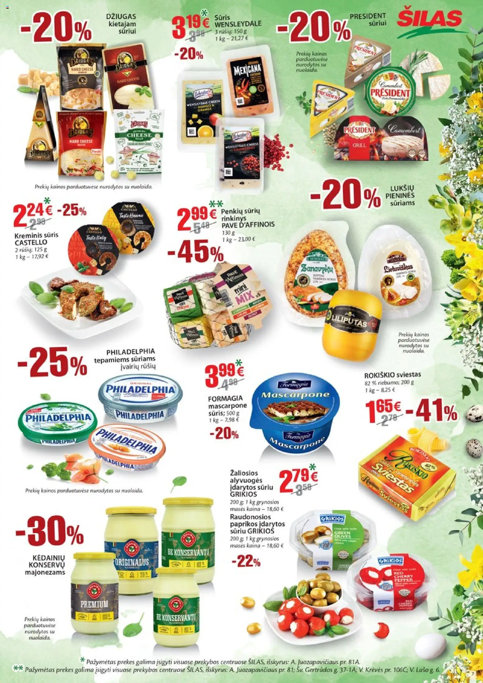 Šilas akcijos nuo 25.03.2026 | Puslapis: 7 | Prekių: Sūris, Sviestas