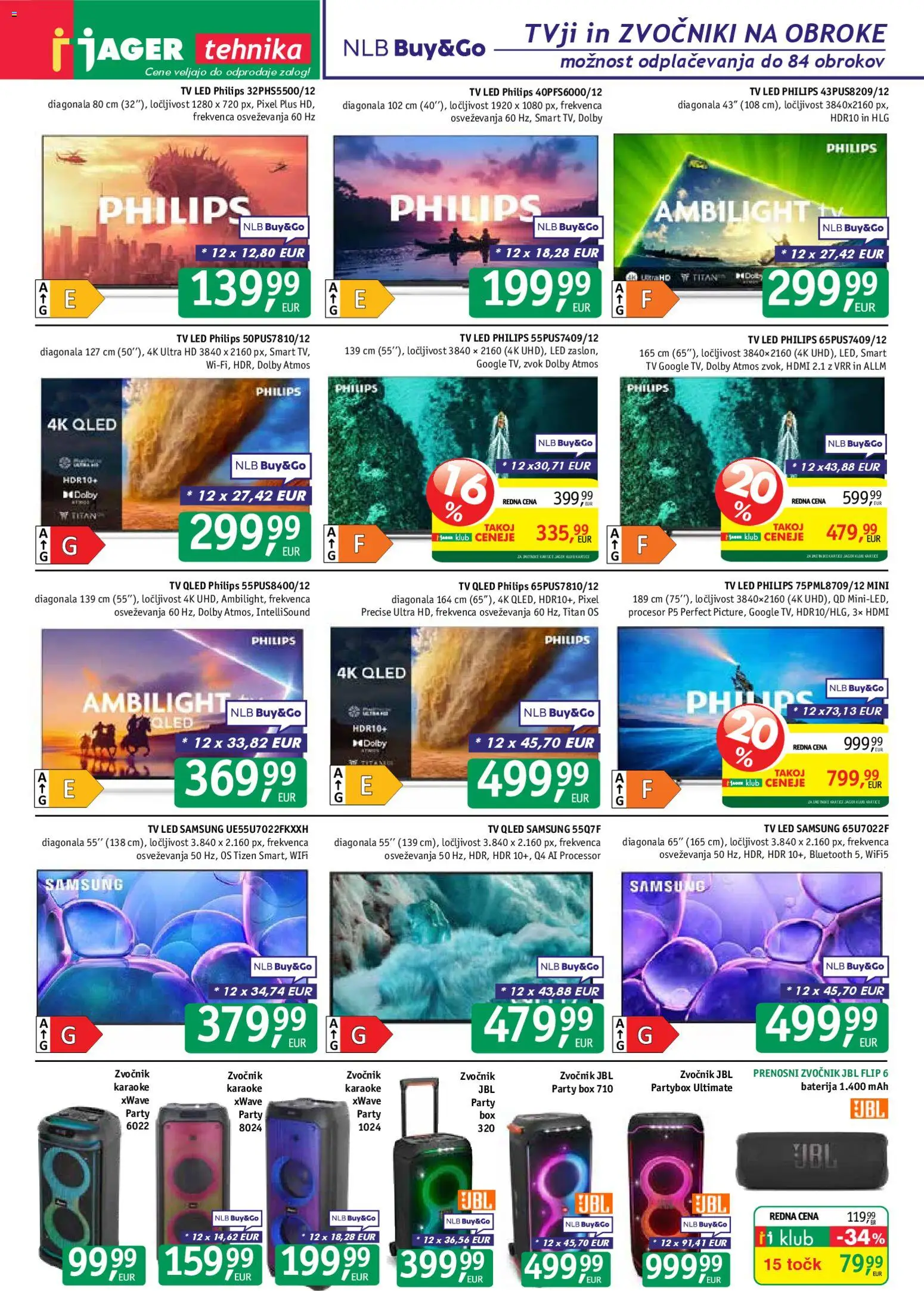 Novi Jager katalog ponudbe – veljaven od 10.12.2025 | Stran: 14 | Izdelki: Baterija, Tv, Zvocnik, Karaoke