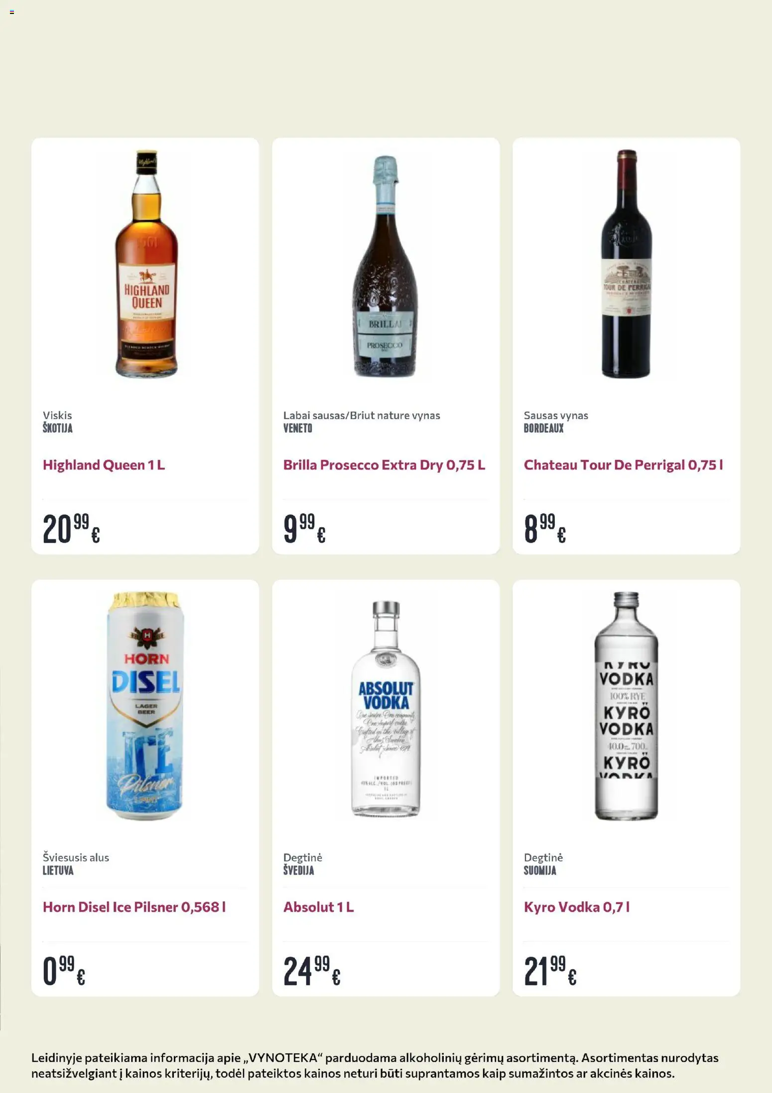 VYNOTEKA akcijos nuo 23.02.2026 | Puslapis: 2 | Prekių: Degtinė, Viskis, Vynas, Alus