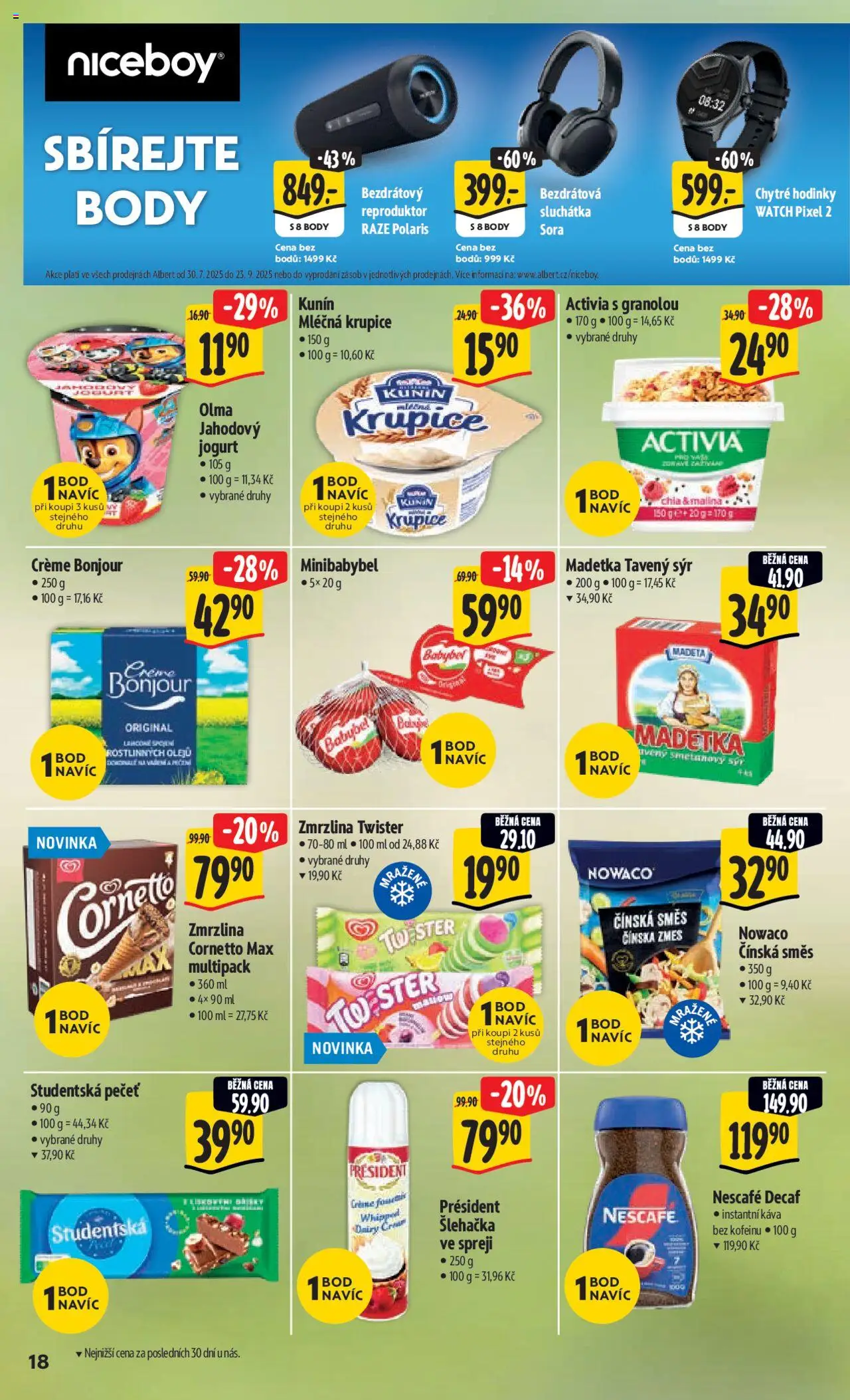 Albert leták - Hypermarket od 13.08.2025 | Strana: 25 | Produkty: Tavený sýr, Jogurt, Krupice, Hodinky