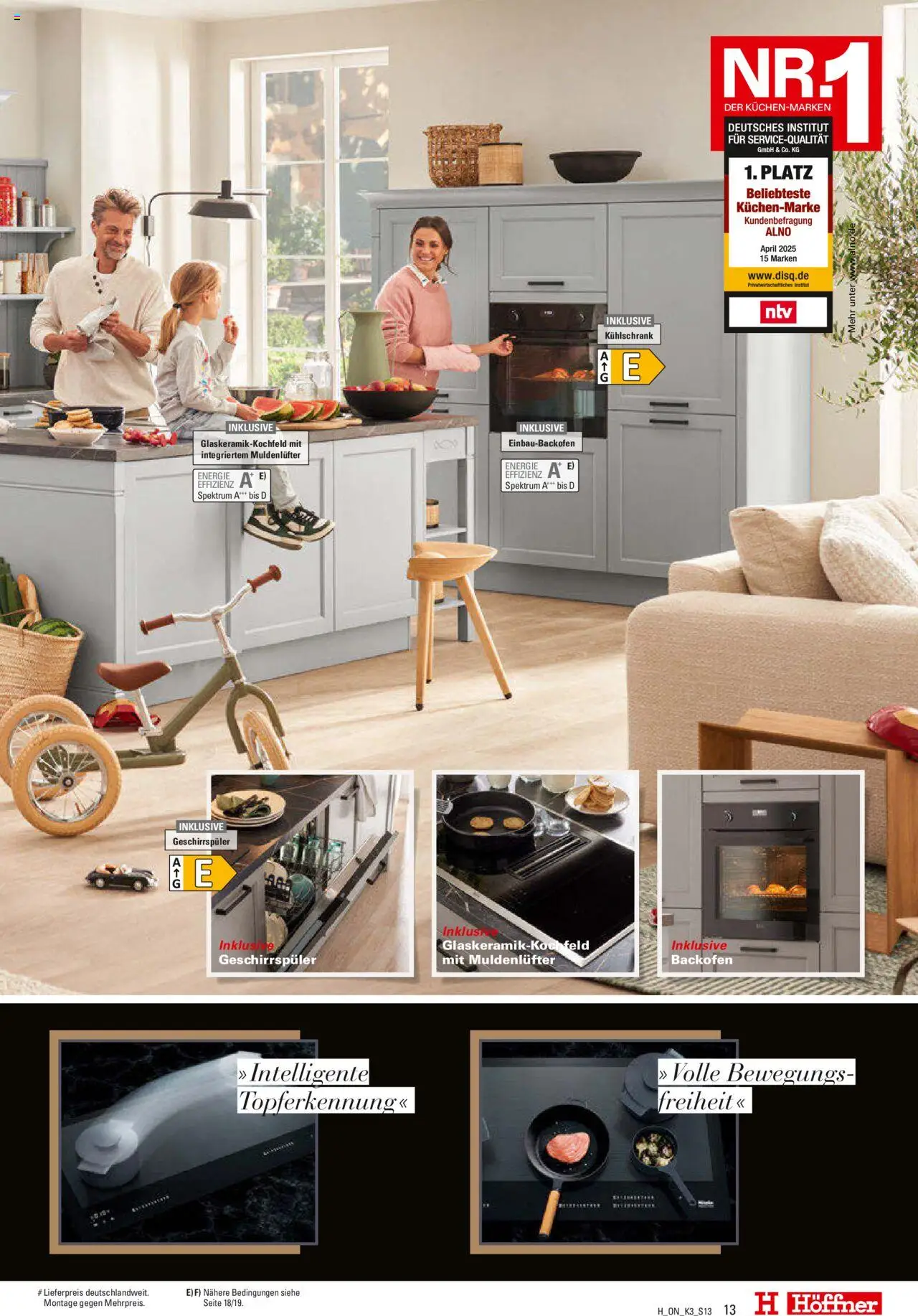 Höffner Prospekt Küchen - gültig ab dem 13.08.2025 | Seite: 13 | Produkte: Geschirrspüler, Kühlschrank, Backofen