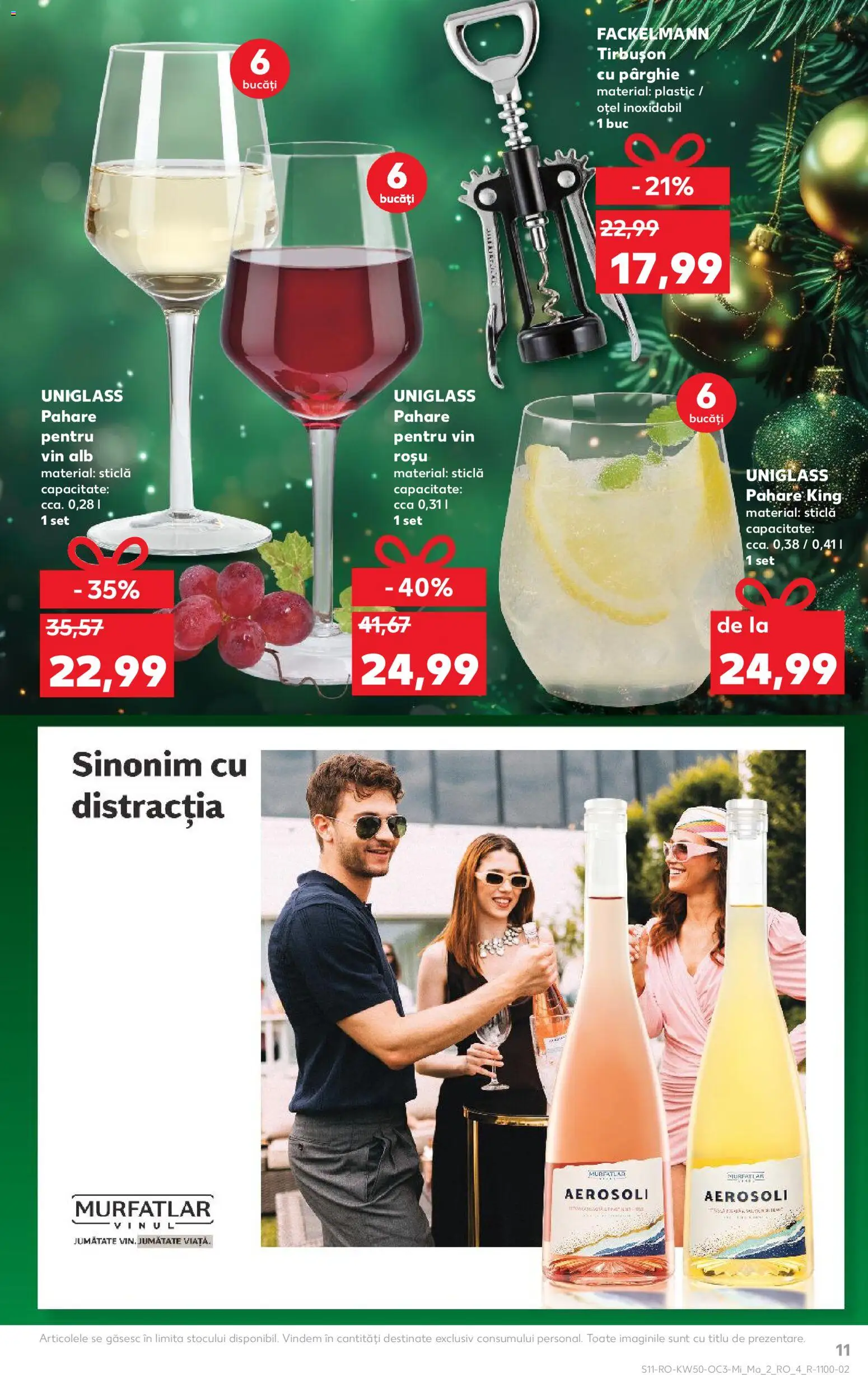 Noul catalog Kaufland – valabil de la 10.12.2025 | Pagină: 11 | Produse: Pahare, Vin