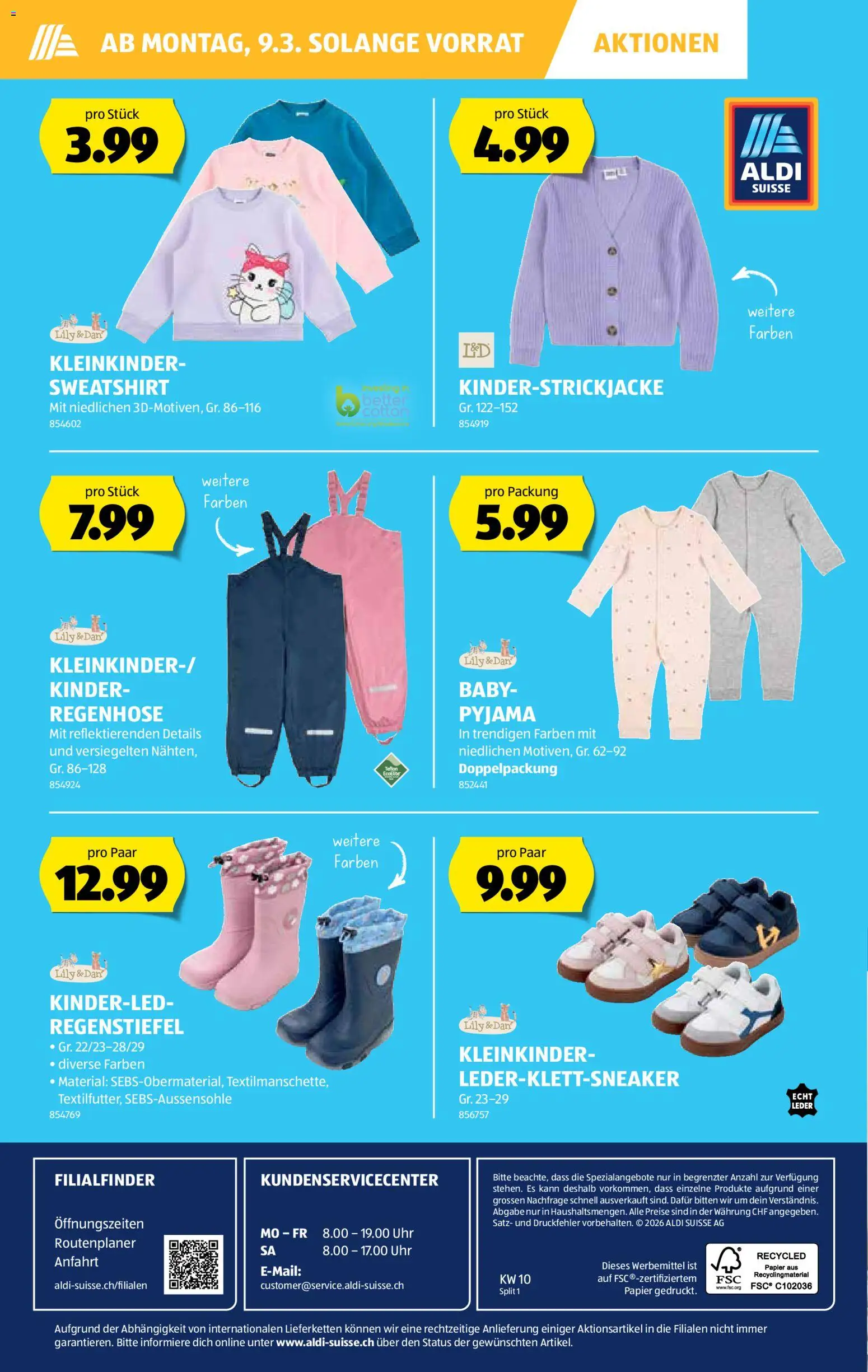 Aldi Aktionen – gültig ab 05.03.2026 | Seite: 2 | Produkte: Pyjama, Uhr, Sweatshirt