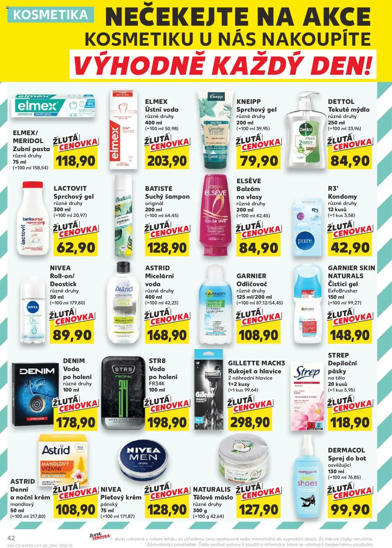 Kaufland leták - Praha 4 od 06.08.2025 | Strana: 42 | Produkty: Ústní voda, Depilační pásky, Máslo, Balzám na vlasy